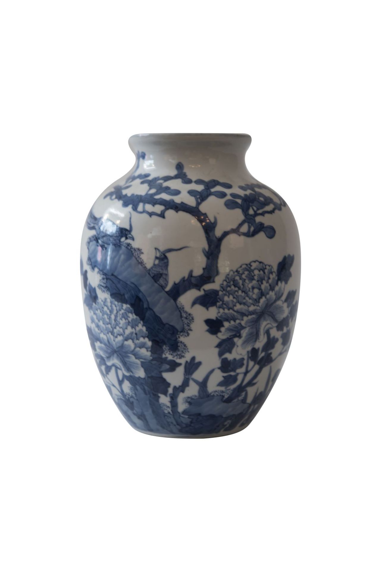 Blue and white vase