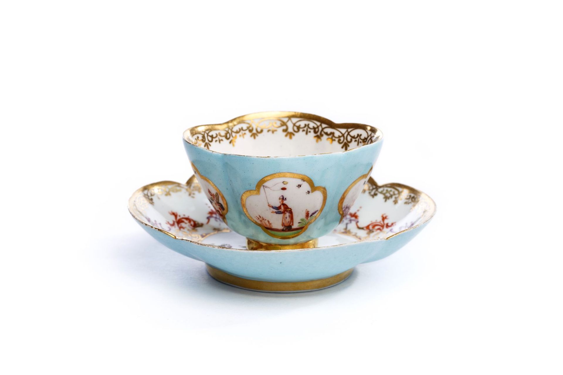 Bowl with saucer, Meissen 1720/30 - Image 2 of 3