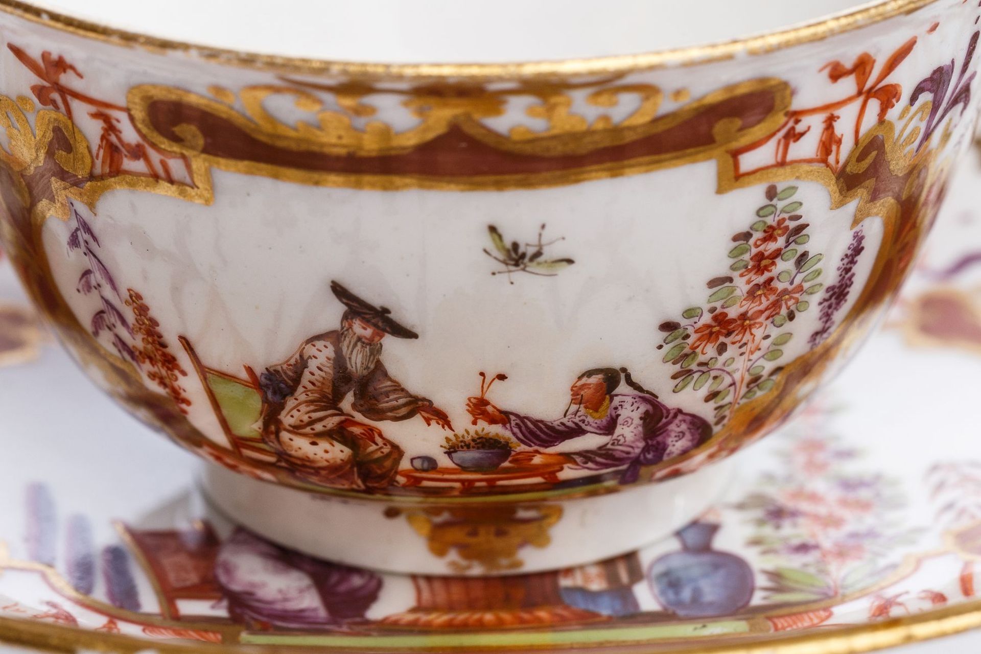 Bowl with saucer, Meissen 1725 - Image 5 of 6