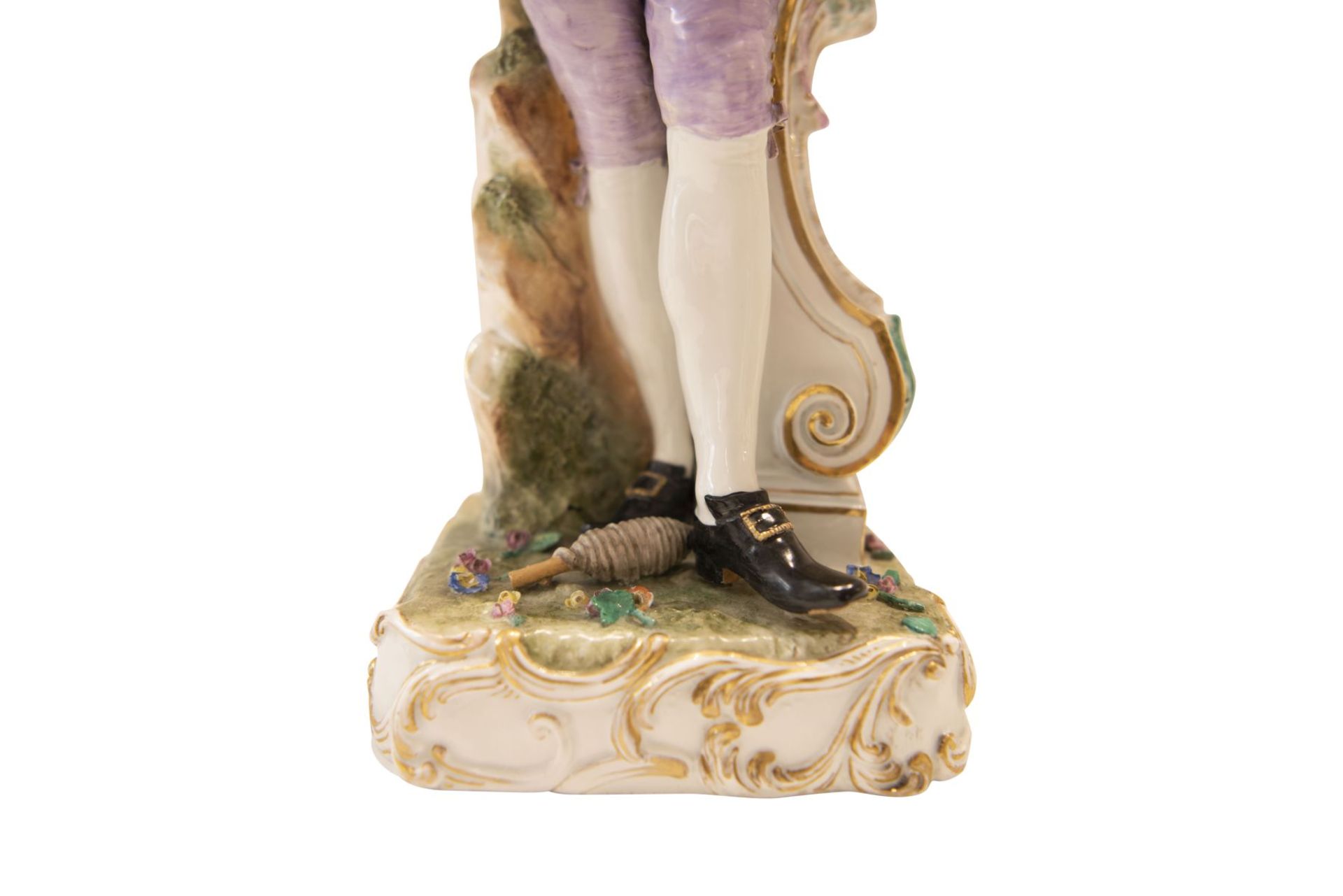 Large figure "Cavalier with flowers", Meissen - Image 8 of 9