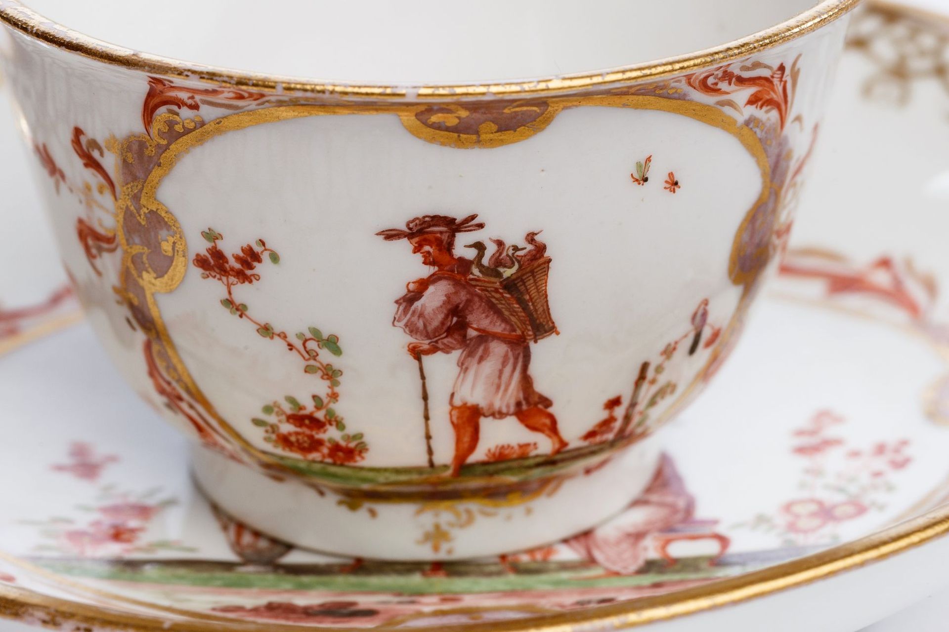 Bowl with saucer, Meissen 1720/25 - Image 5 of 6