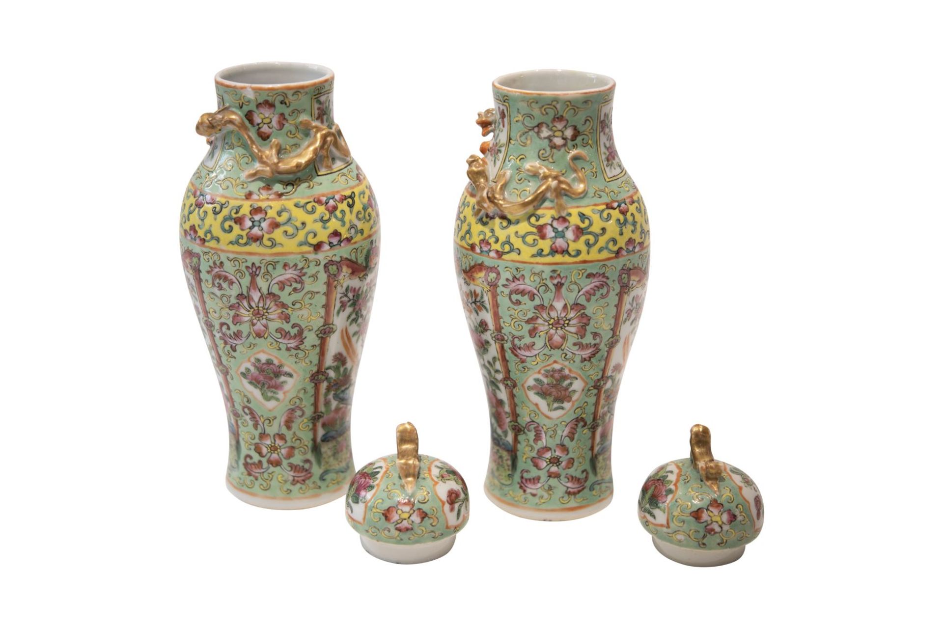 2 vases with lids - Bild 2 aus 3