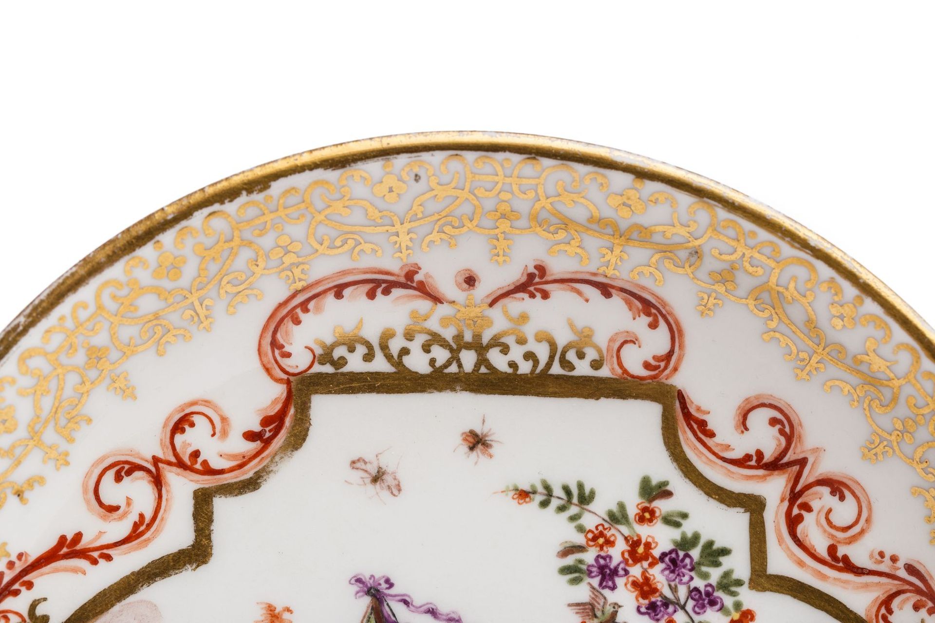 Bowl with Saucer, Meissen 1725 - Image 3 of 6