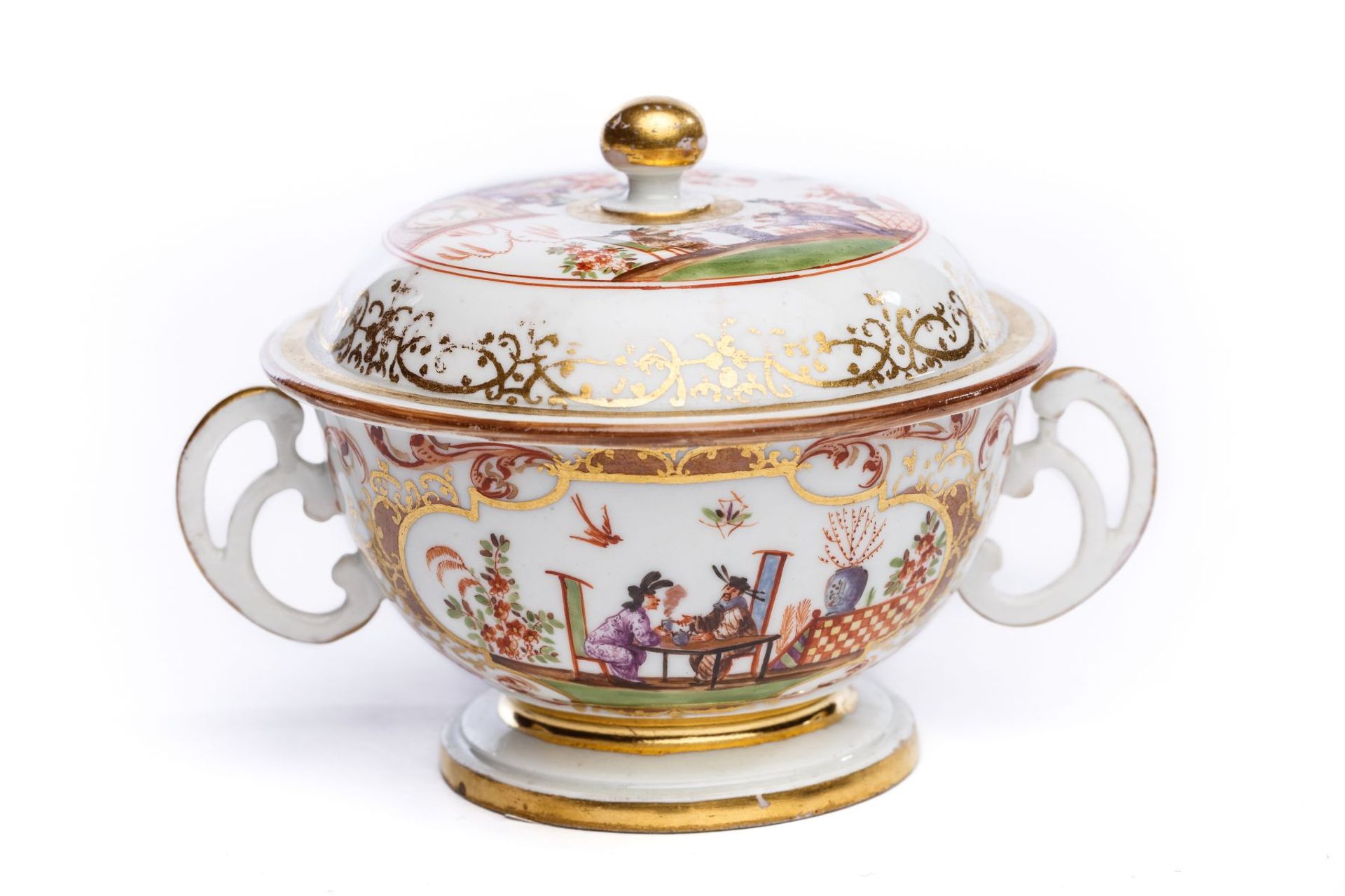 Small, two-handled tureen with lid, Meissen 1725