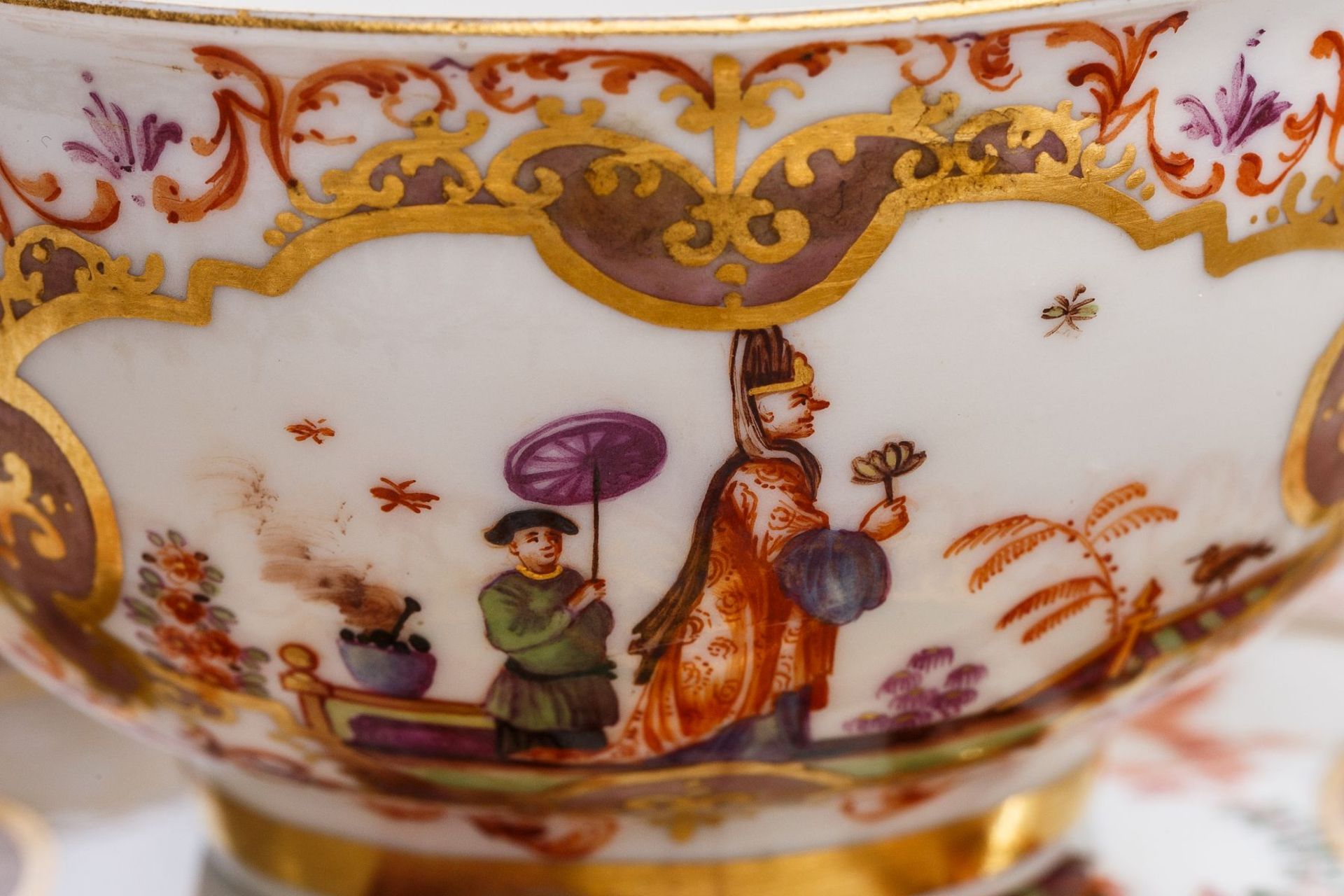 Bowl with Saucer, Meissen 1723/25 - Image 5 of 6