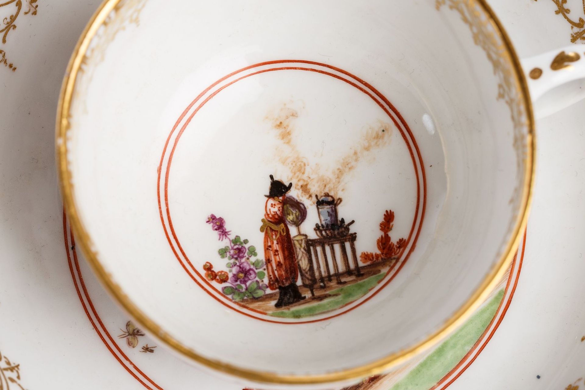 Coffee service with "Chinoiserie" scenes by Johann Gregorius Höroldt (1696-1775), Meissen - Image 19 of 22