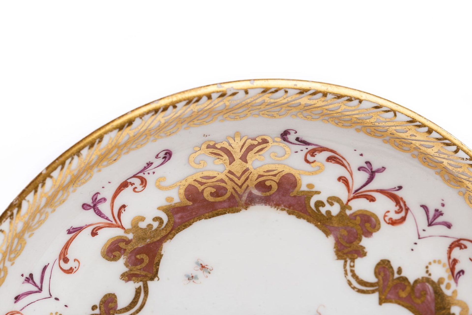 Bowl with Saucer, Meissen 1723/25 - Image 3 of 6