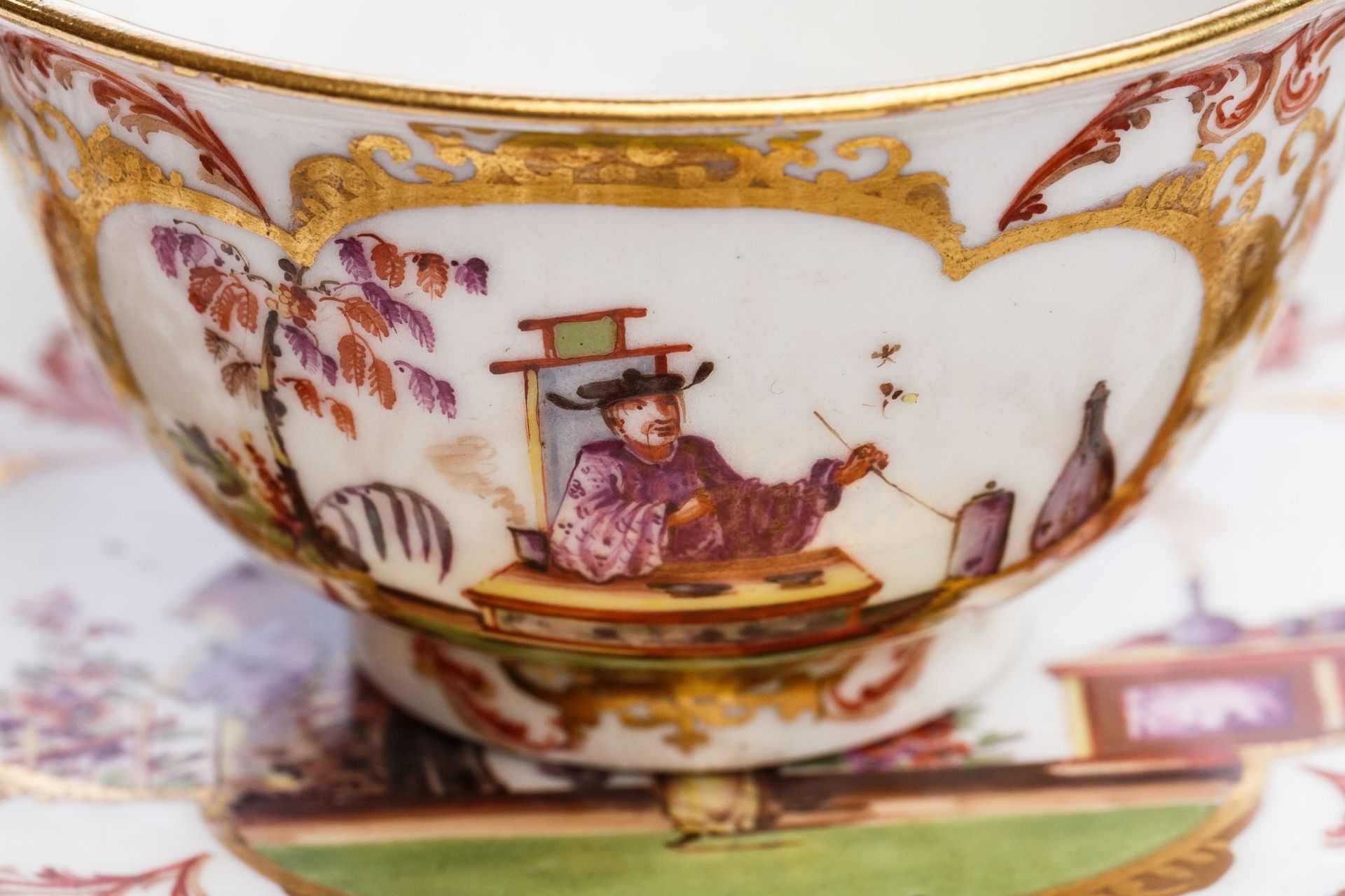 Bowl with saucer, Meissen 1723/25 - Image 4 of 5
