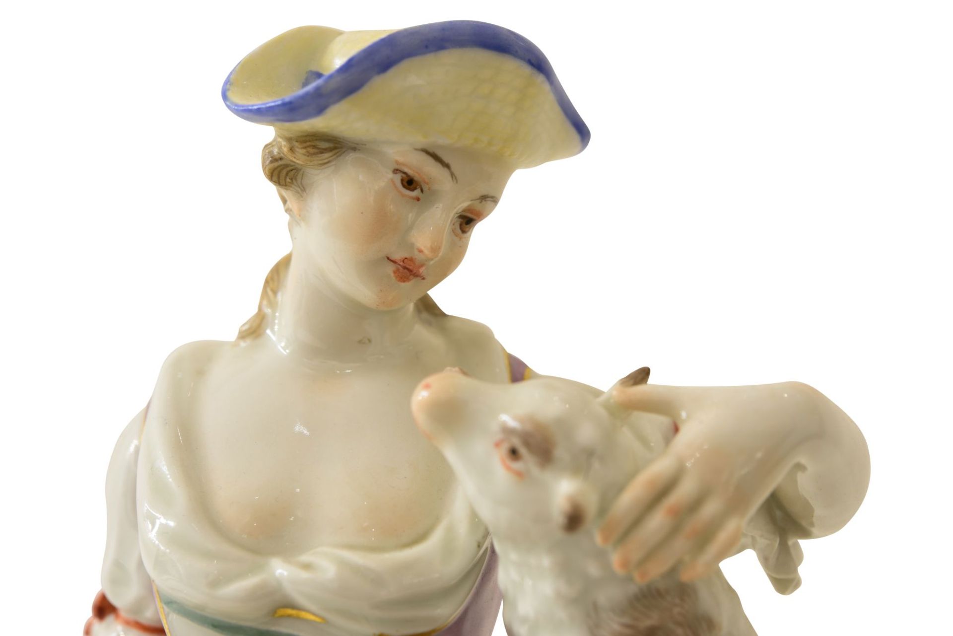 Large figure "shepherdess" Meissen - Image 7 of 7