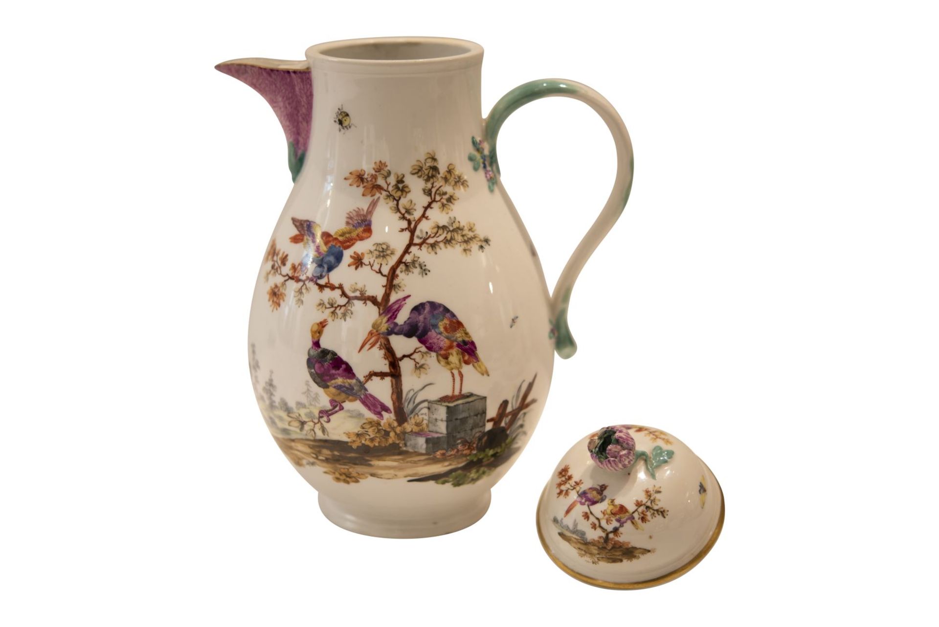 9 piece porcelain service Meissen around 1763 - Image 4 of 12