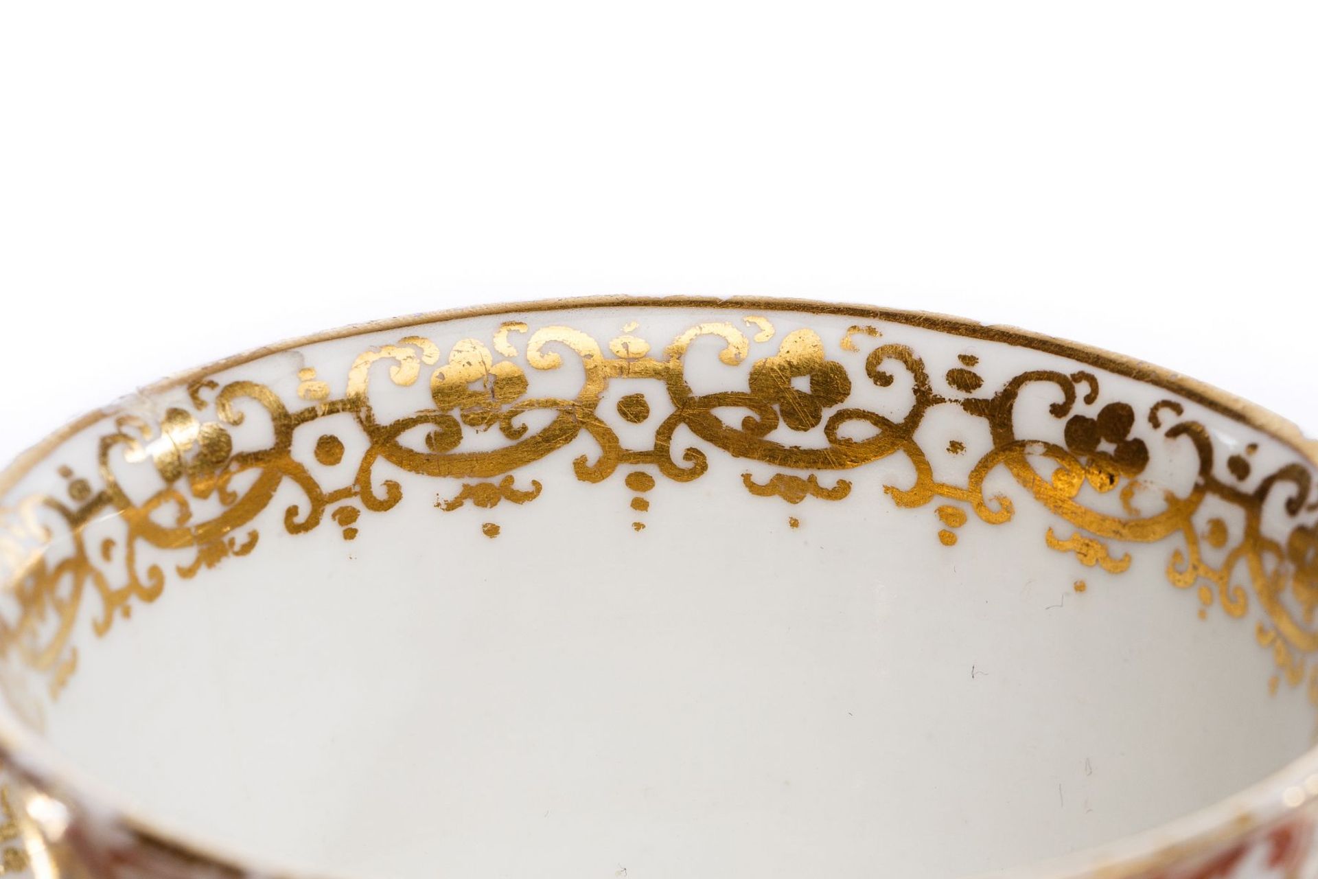 Bowl with Saucer, Meissen 1725 - Image 5 of 5