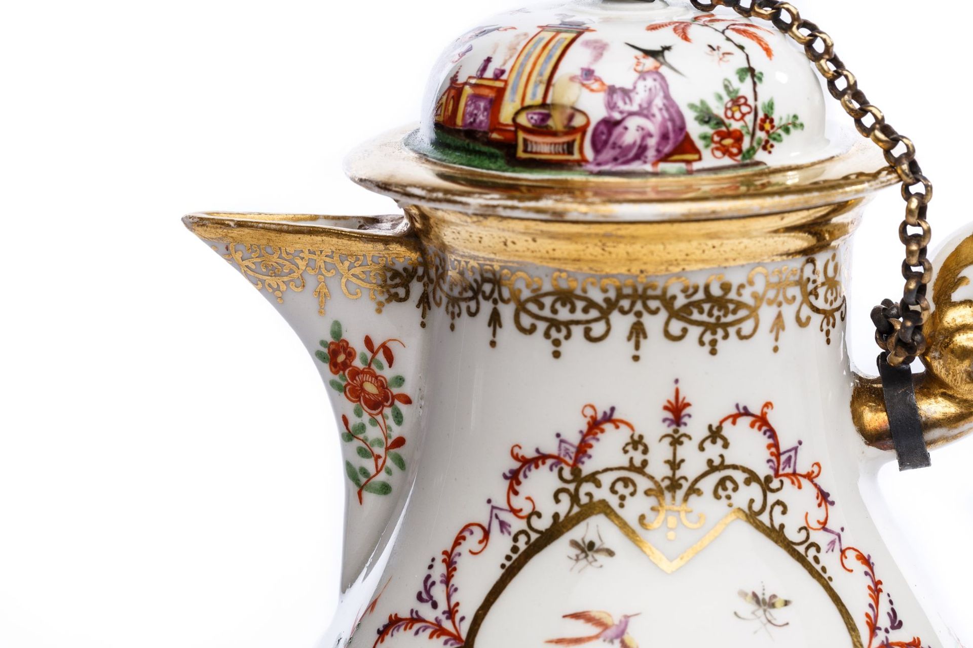 Coffee pot, Meissen 1724 - Image 4 of 5