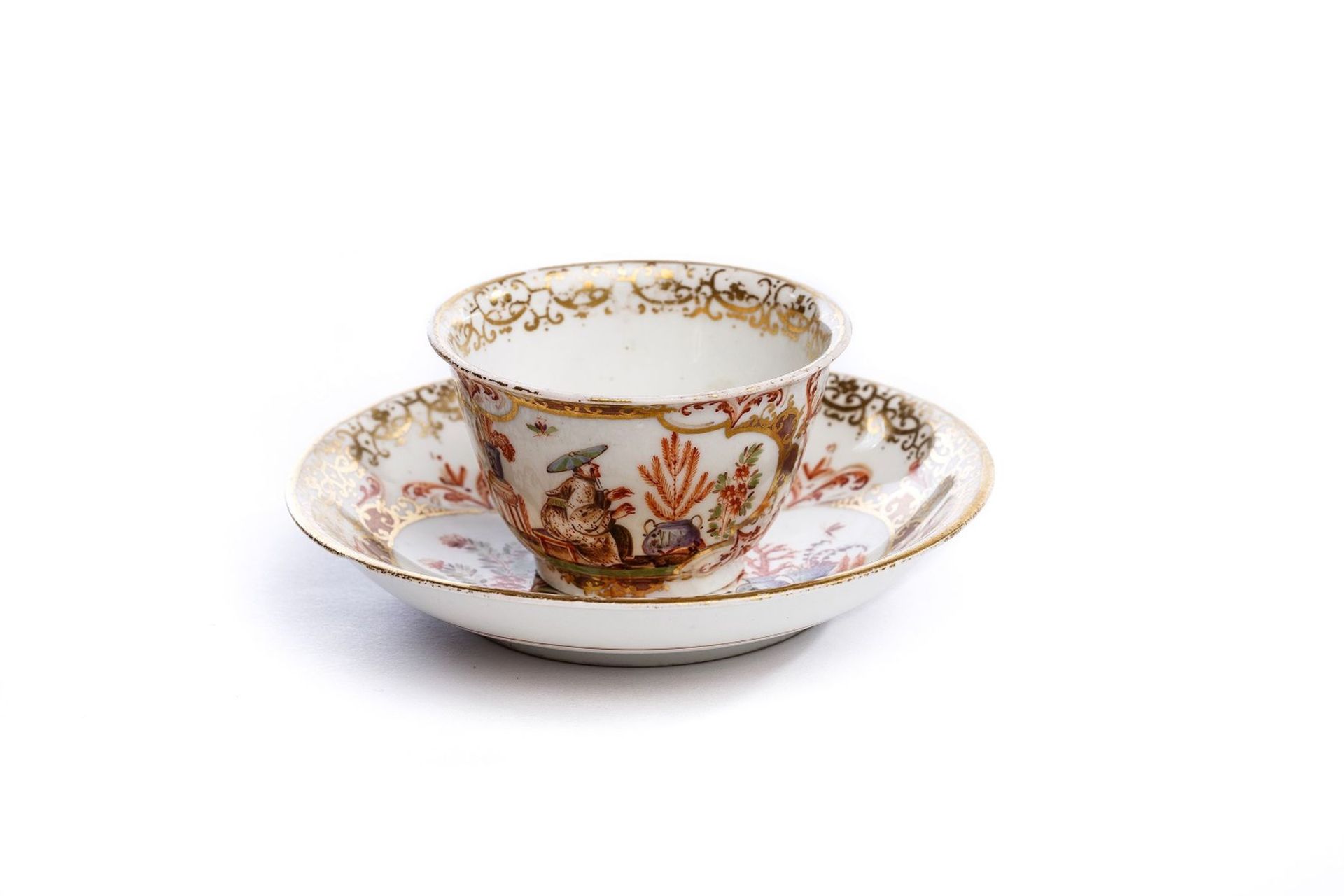 Bowl with Saucer, Meissen 1730/35 - Image 3 of 5