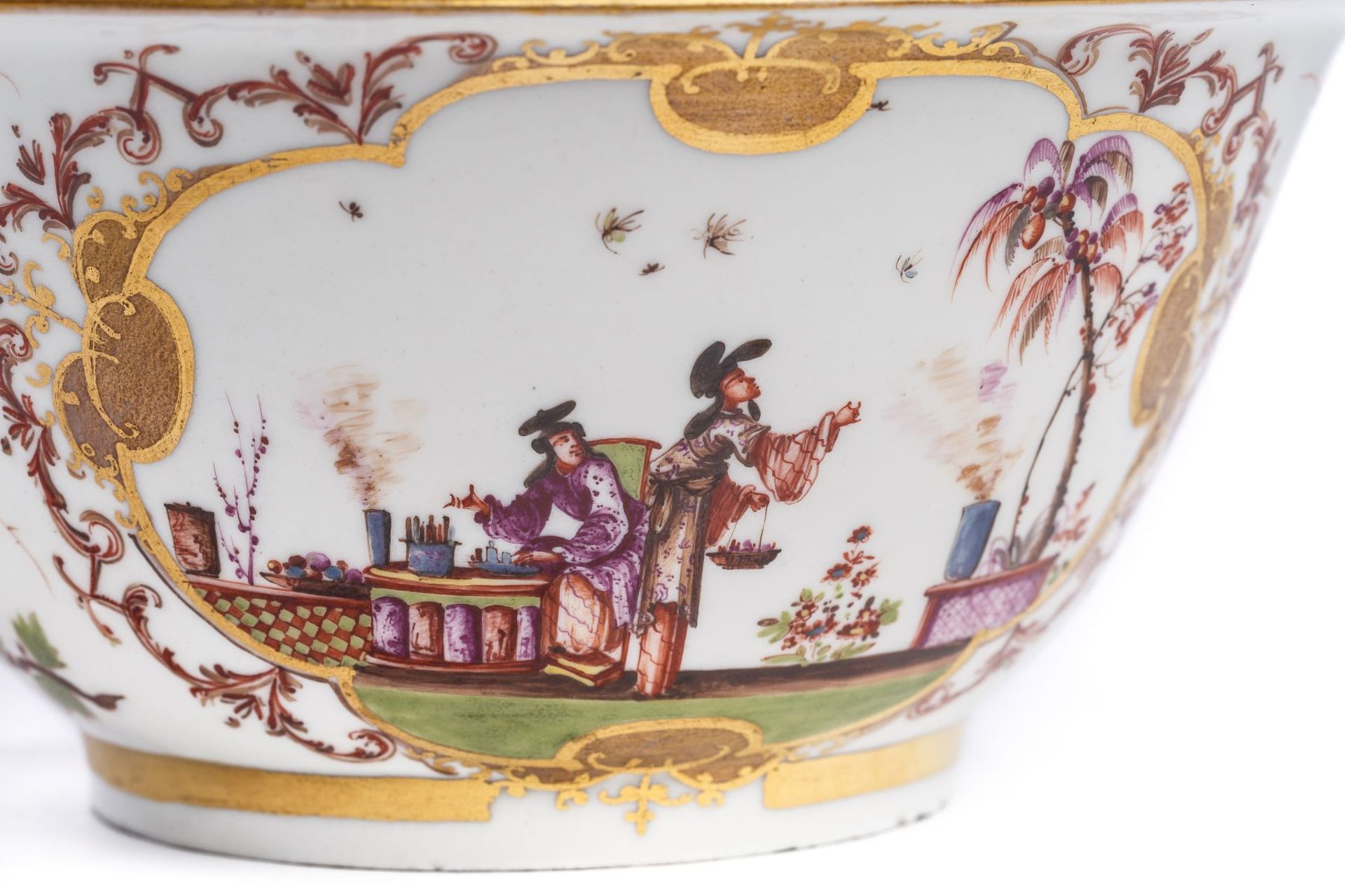 Rare bowl with "Chinoiserie" scenes, Meissen 1723/25 - Image 4 of 4
