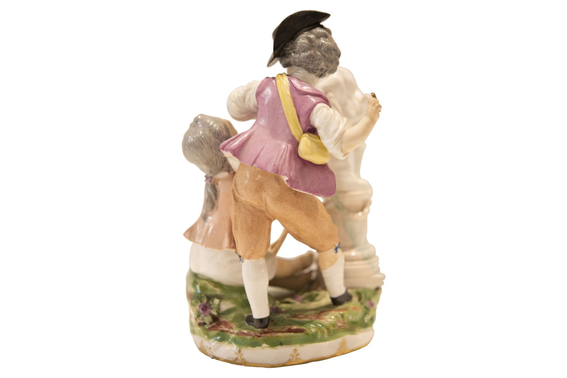 Figures group "Painters" Viennese Porcelain Manufacture 18th century - Image 3 of 6