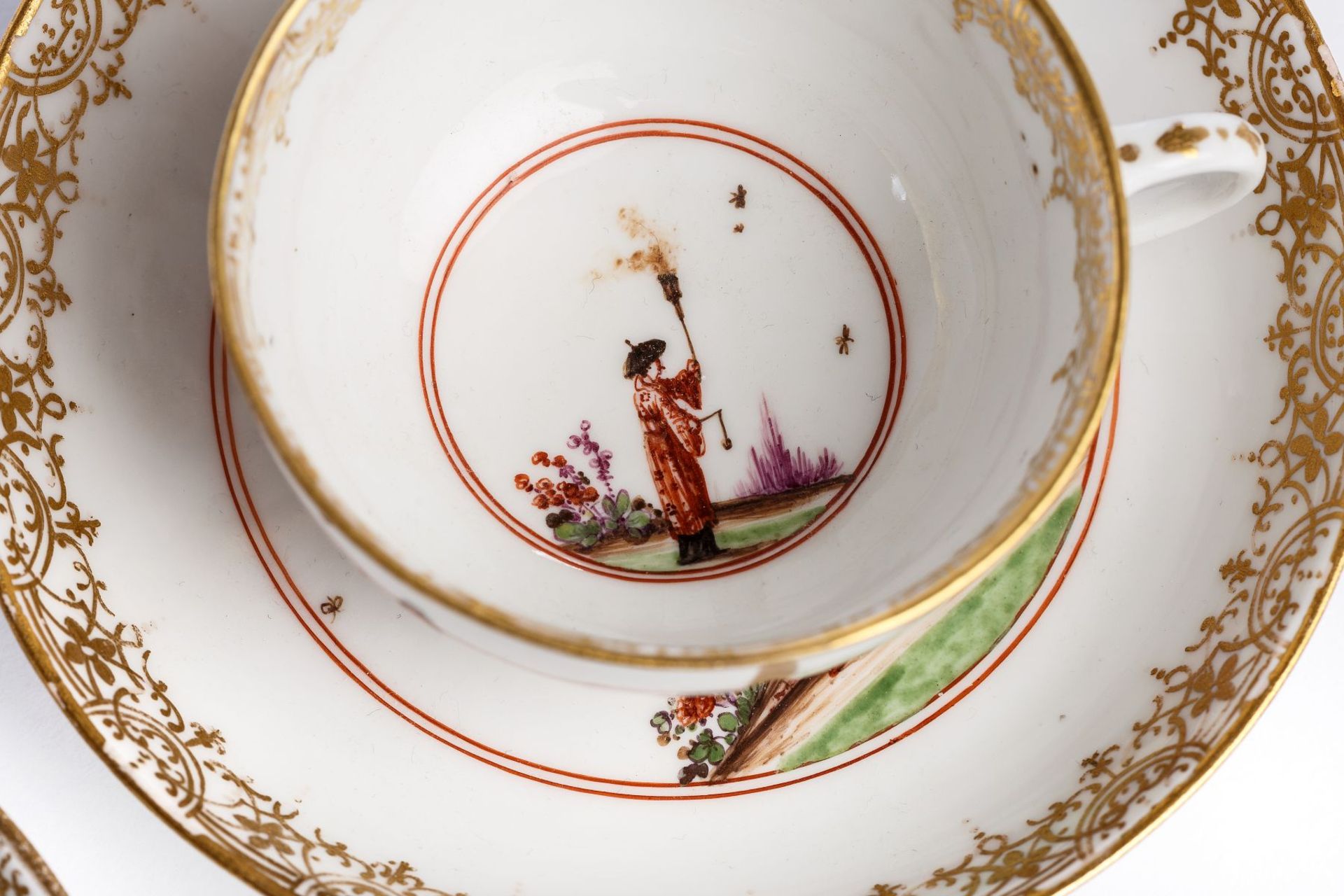 Coffee service with "Chinoiserie" scenes by Johann Gregorius Höroldt (1696-1775), Meissen - Image 20 of 22