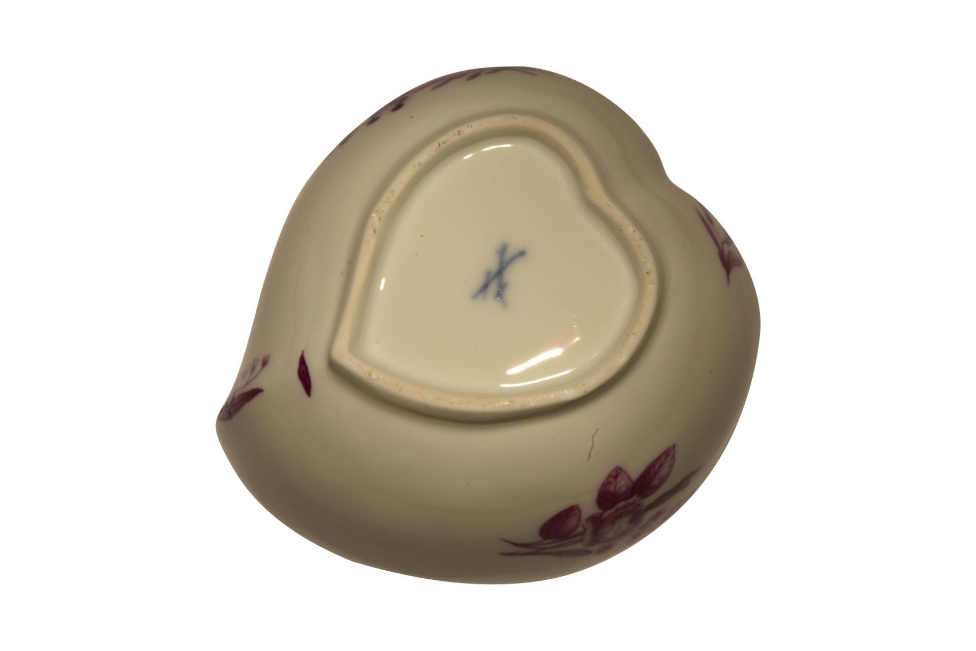 Heart-shaped box, Meissen 1740 - Image 6 of 6