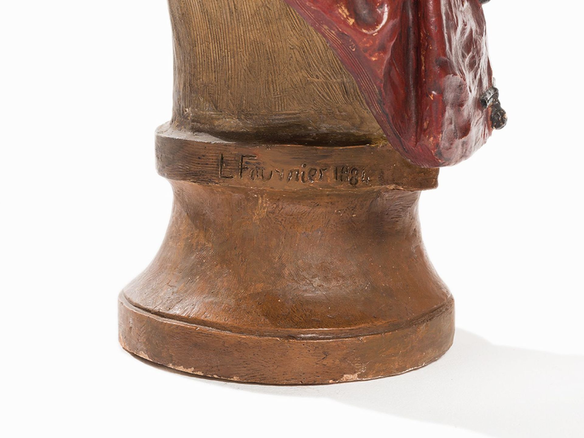 Louis Fournier (1857-1917), Emperor Guangxu, Terracotta Bust, 1884 | Louis Fournier (1857-1917), - Image 6 of 14