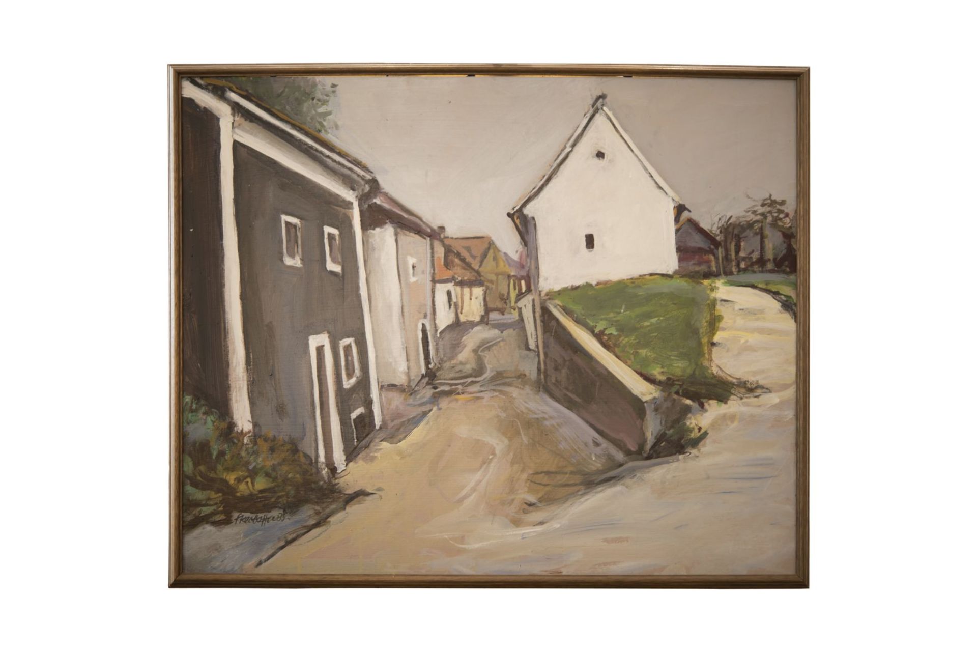 20th C. Artist, Small Alley in a Village | Kuenstler des 20. Jh.s, Kleine Gasse in einem Dorf