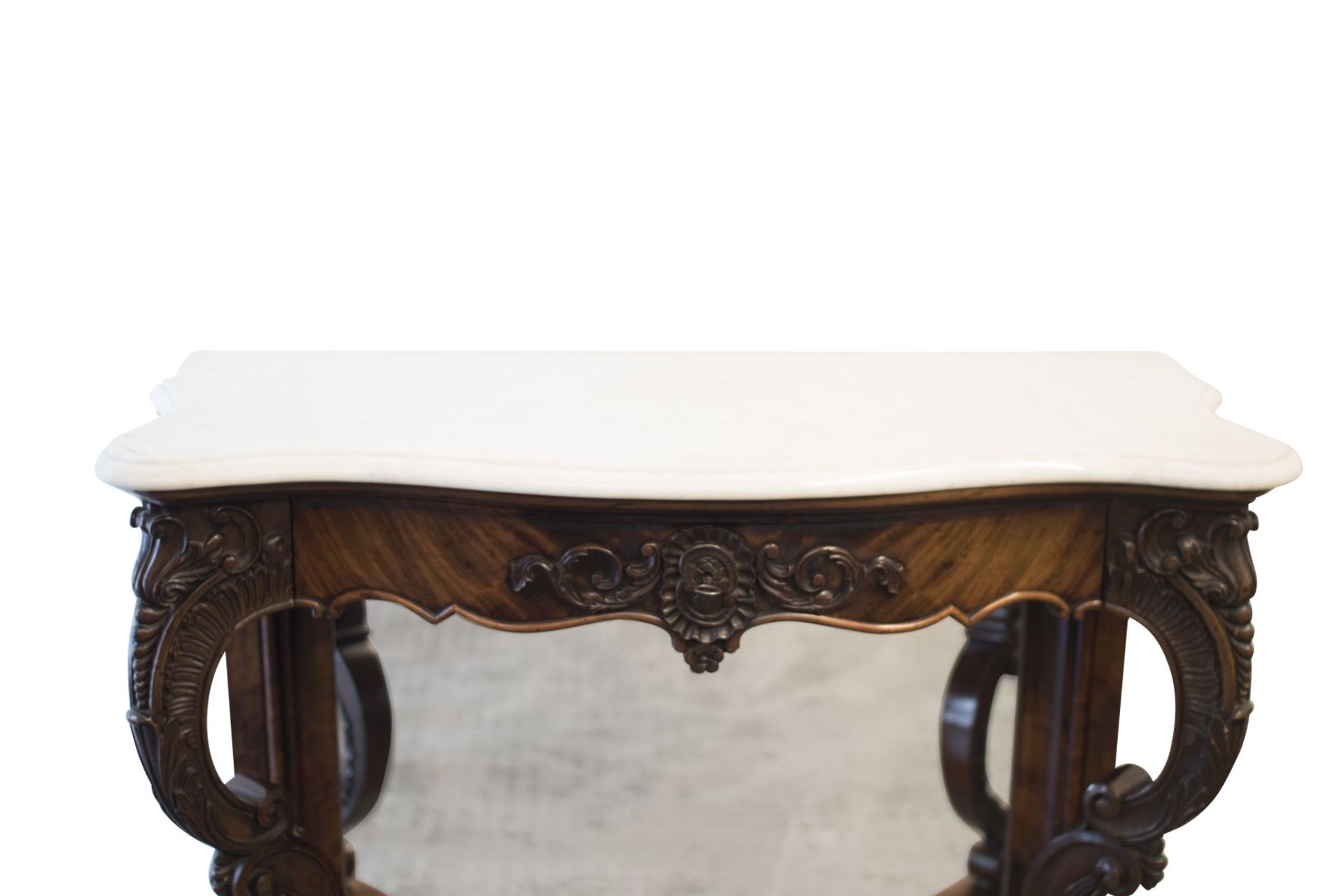 Baroque Sideboard with Mirror and Marble Top | Barock Buffet mit Spiegel und Marmorplatte - Image 5 of 6