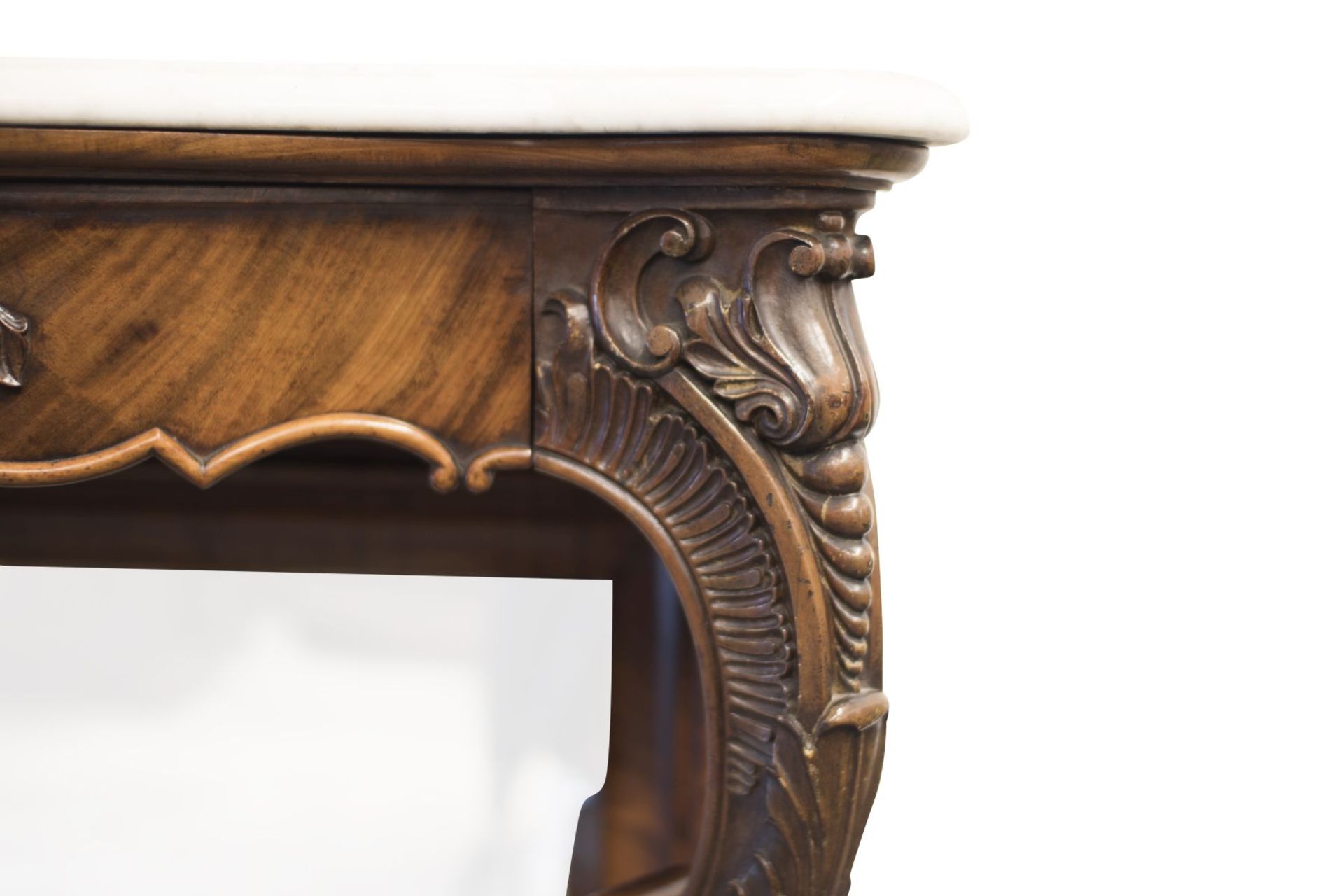 Baroque Sideboard with Mirror and Marble Top | Barock Buffet mit Spiegel und Marmorplatte - Image 3 of 6