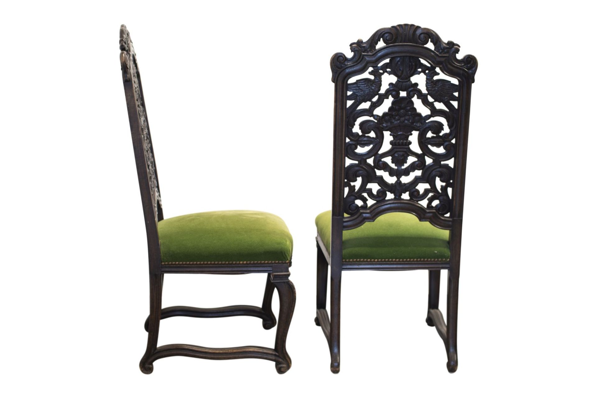 Pair of Salon Chairs, Belle Epoque Style | Paar Salonstuehle, Stil Belle Epoche - Image 3 of 7