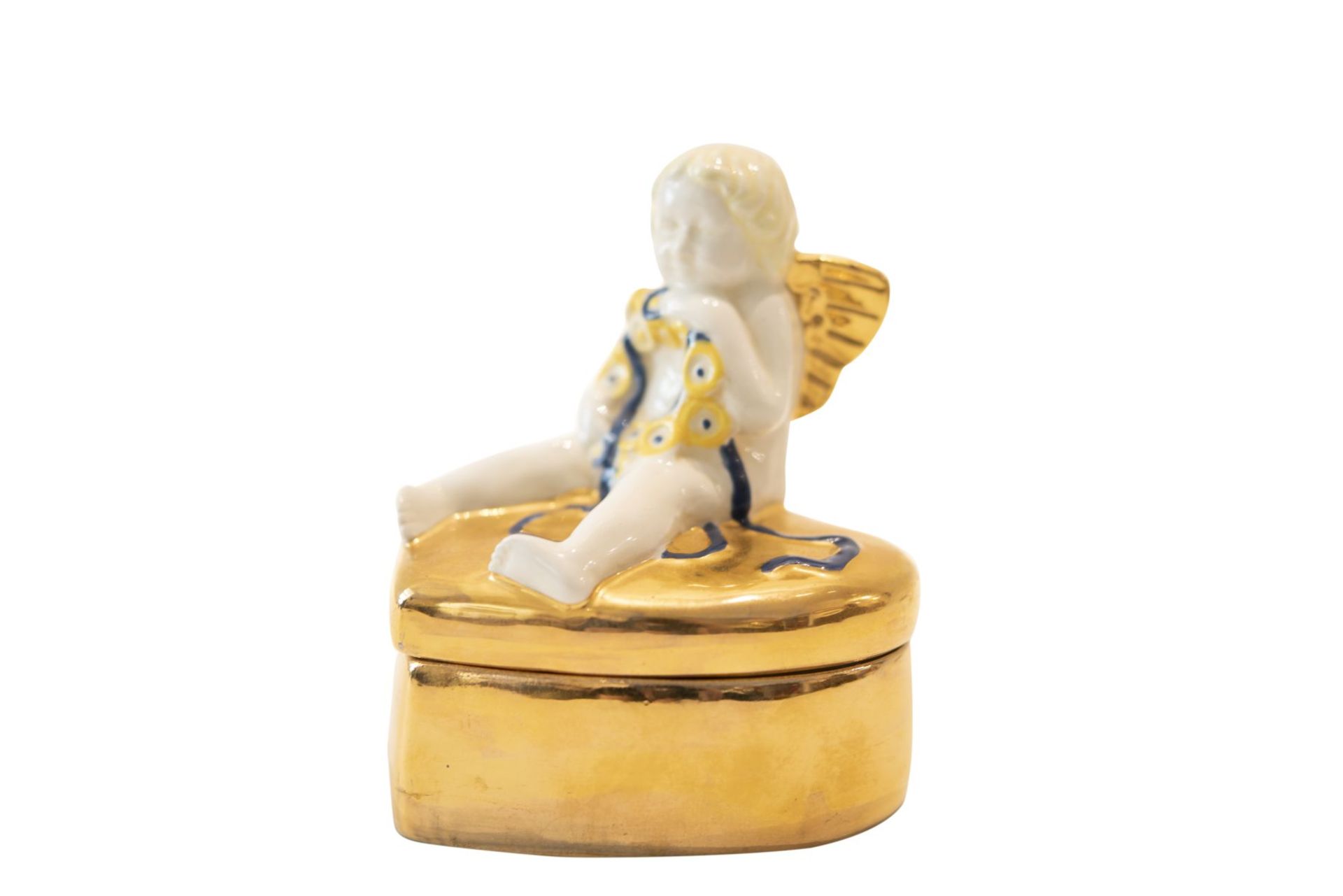 Gmundner Ceramics, Heart Box with Cupid, Around 1907 | Gmundner Keramik, Herzdose mit Amor, um 1907 - Image 2 of 5
