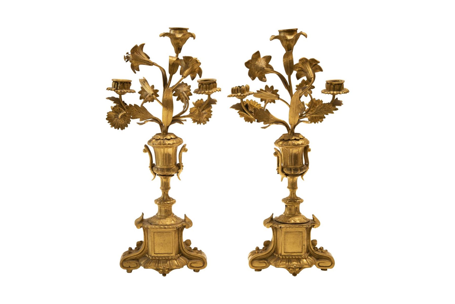 Pair of Brass Candlesticks | Paar Messingleuchter - Bild 6 aus 6