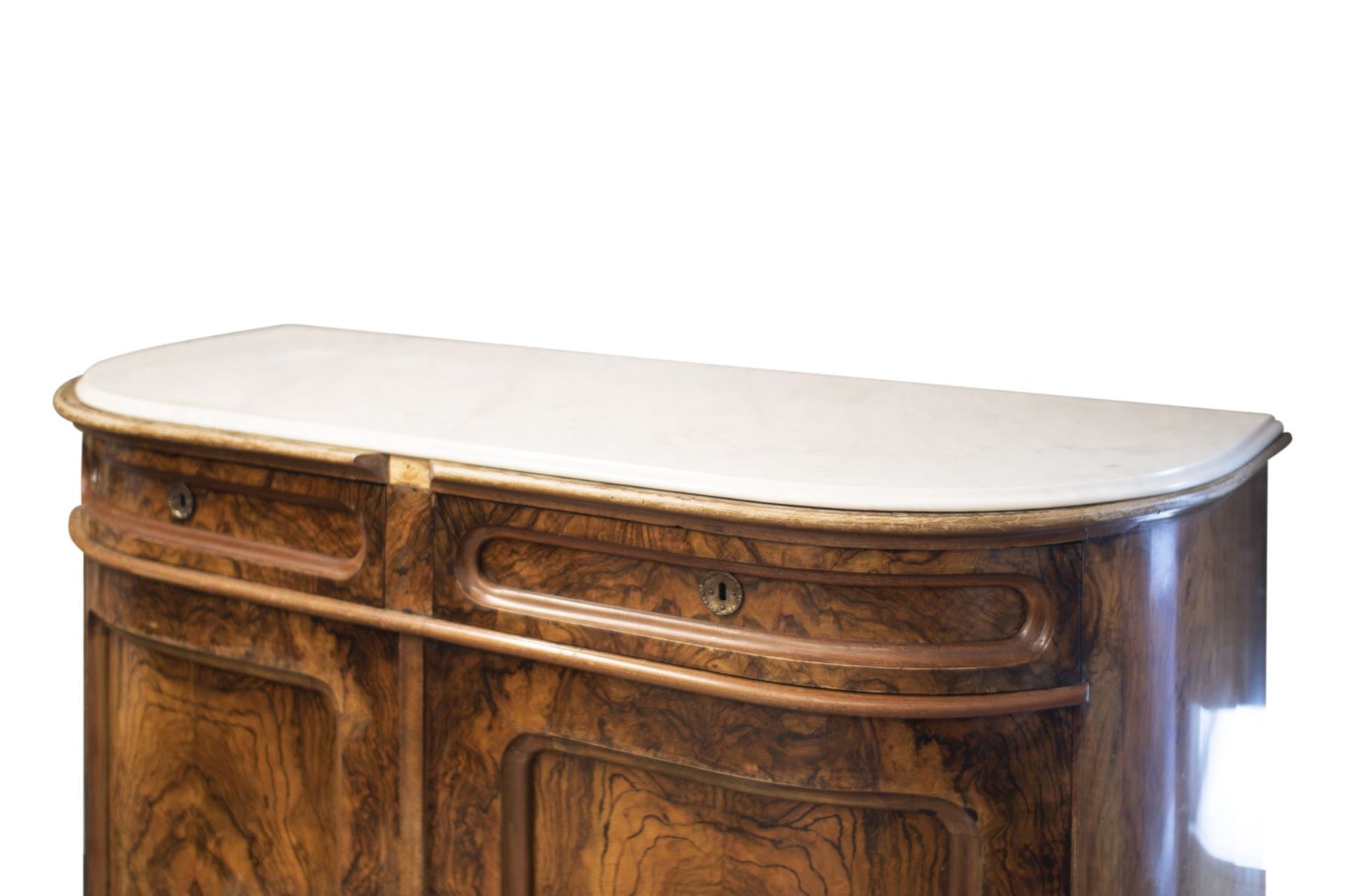 Salon Dresser with Profiled Marble Top | Salon Kommode mit profilierter Marmorplatte - Image 4 of 6
