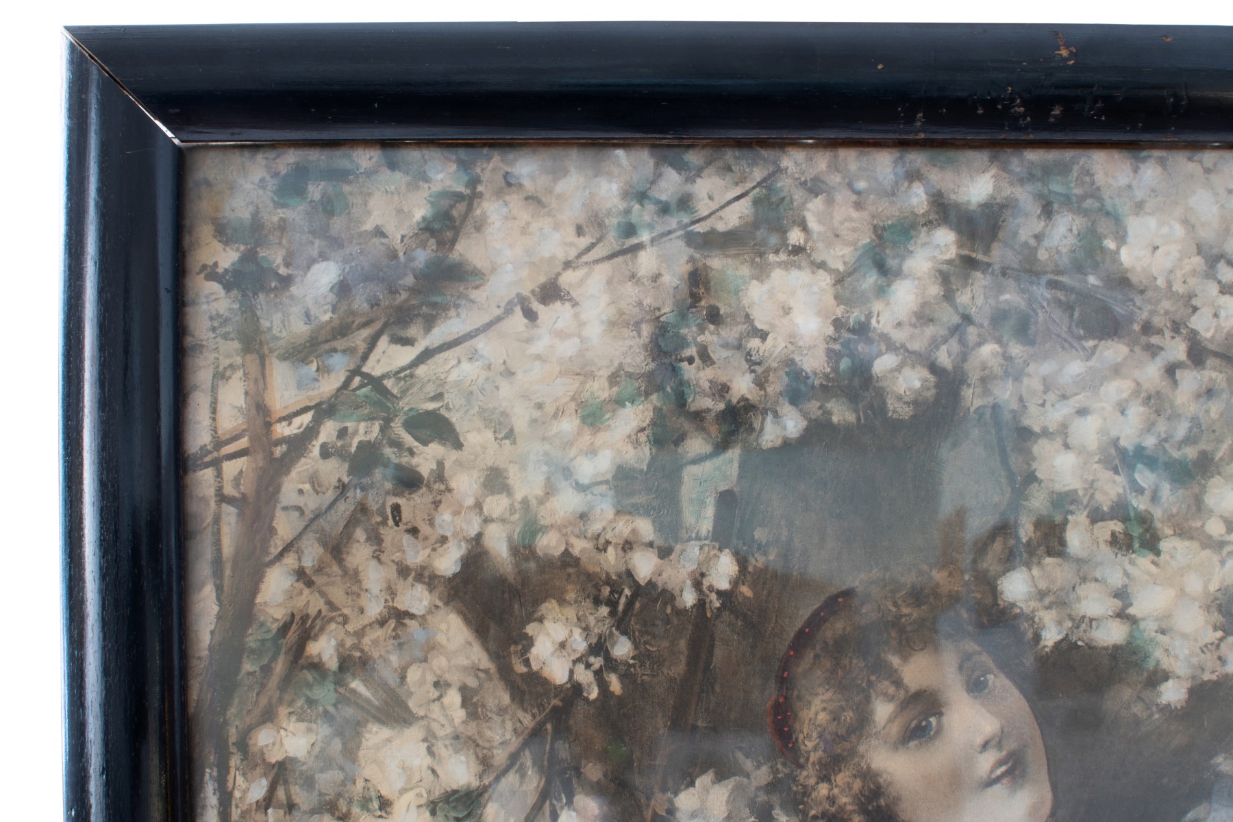 Artist of the 20th Century, Young maid on a meadow under flowering tree - Image 3 of 4