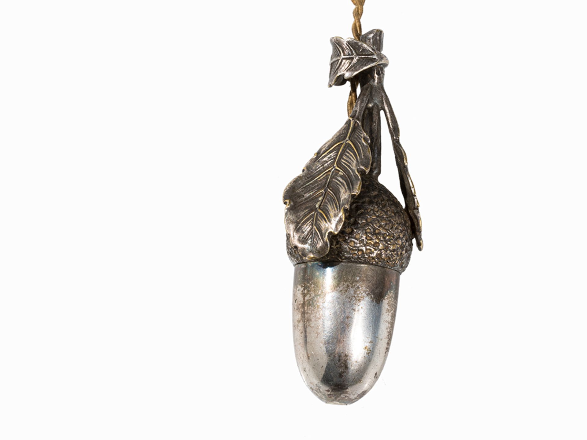 5 Hanging Bell Pusher in the Shape of Vegetal Elements, 20th C. - Image 3 of 9