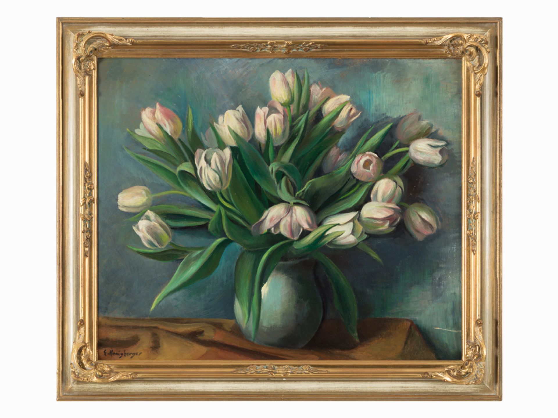 Ernst Honigberger (1885-1974), Tulpen, Gemälde, nach 1945 - Bild 2 aus 10