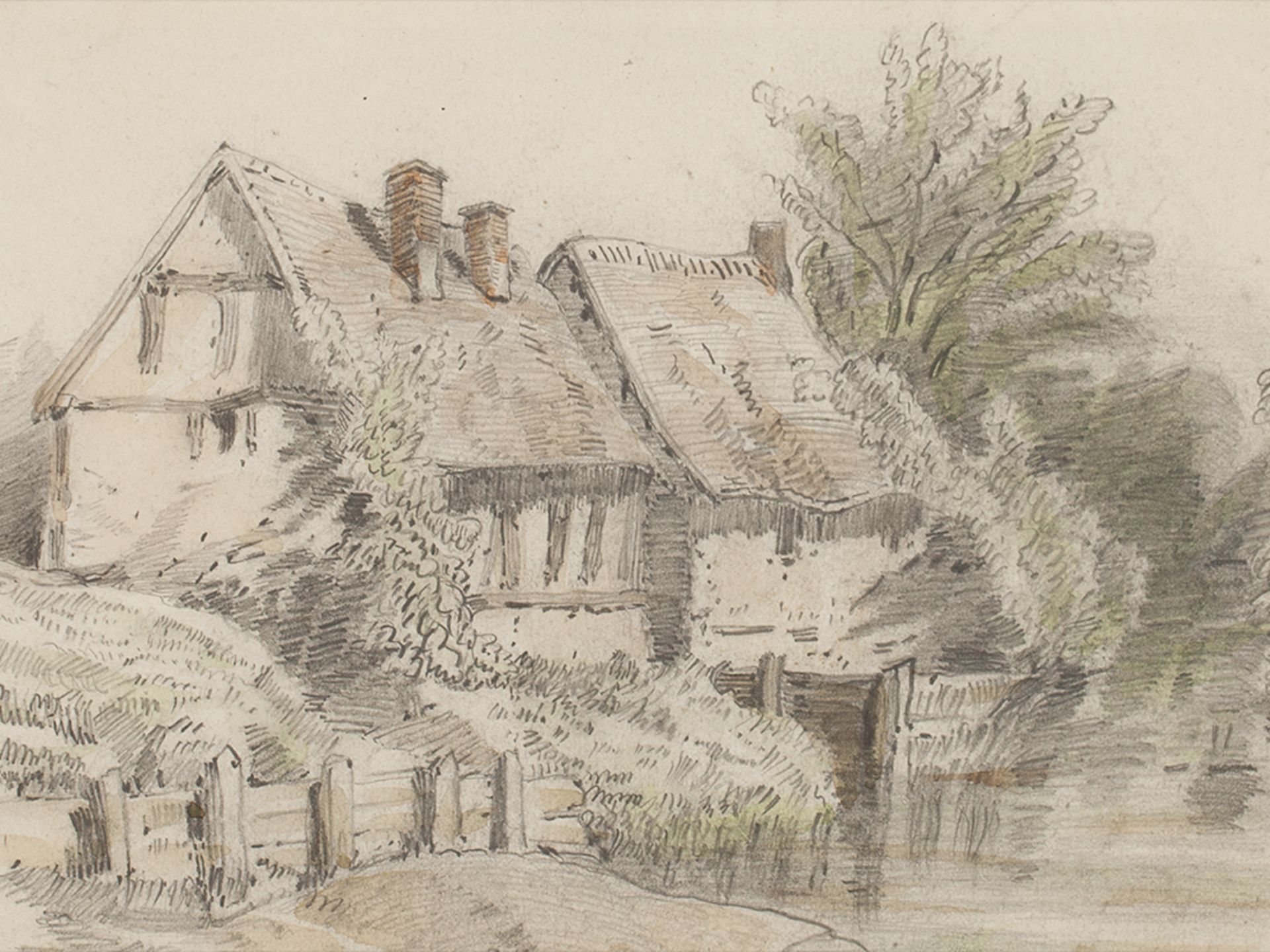 Drawing Homestead, attributed to A. Emil Kirchner, 1858 