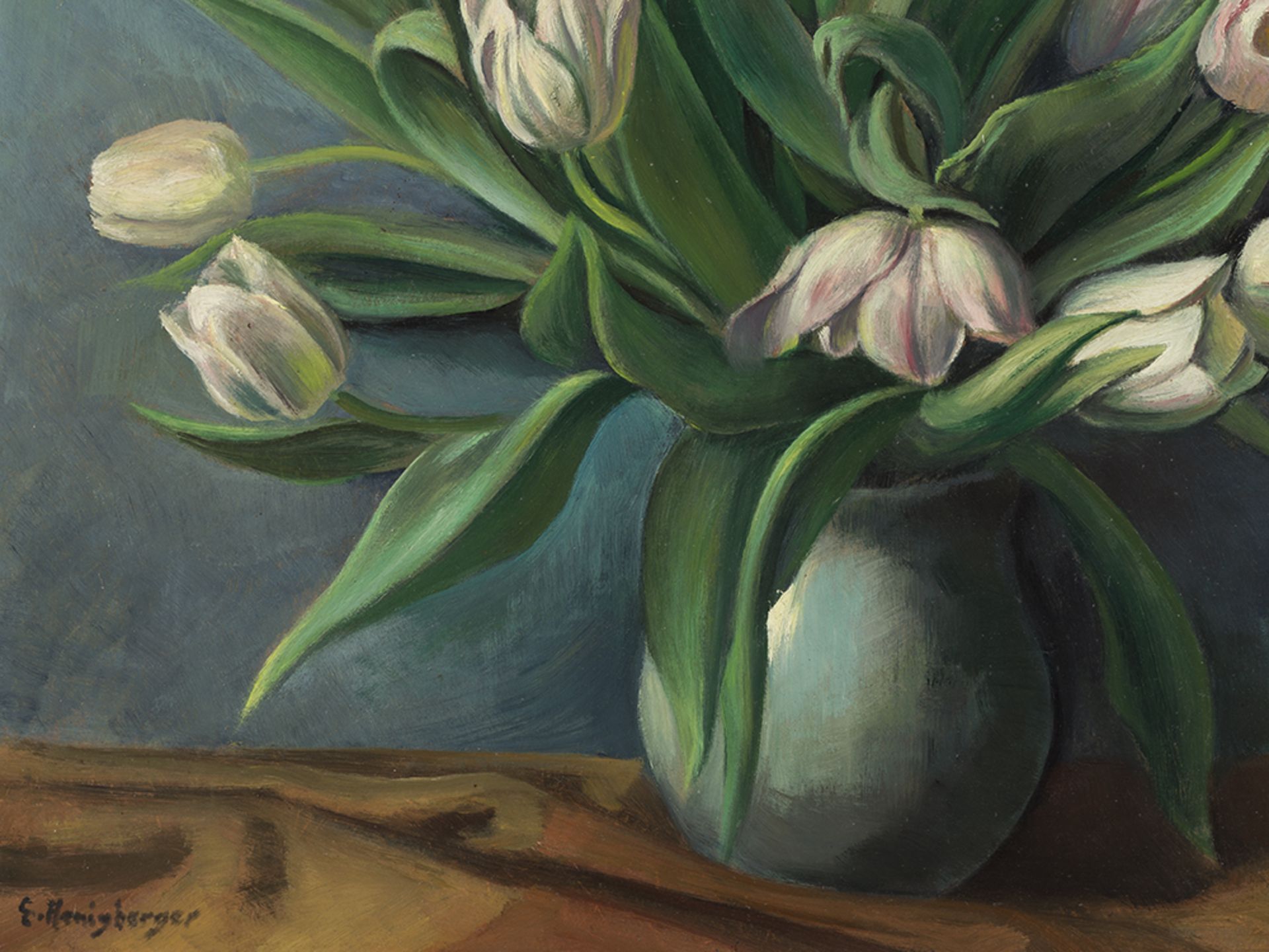 Ernst Honigberger (1885-1974), Tulpen, Gemälde, nach 1945 - Bild 7 aus 10