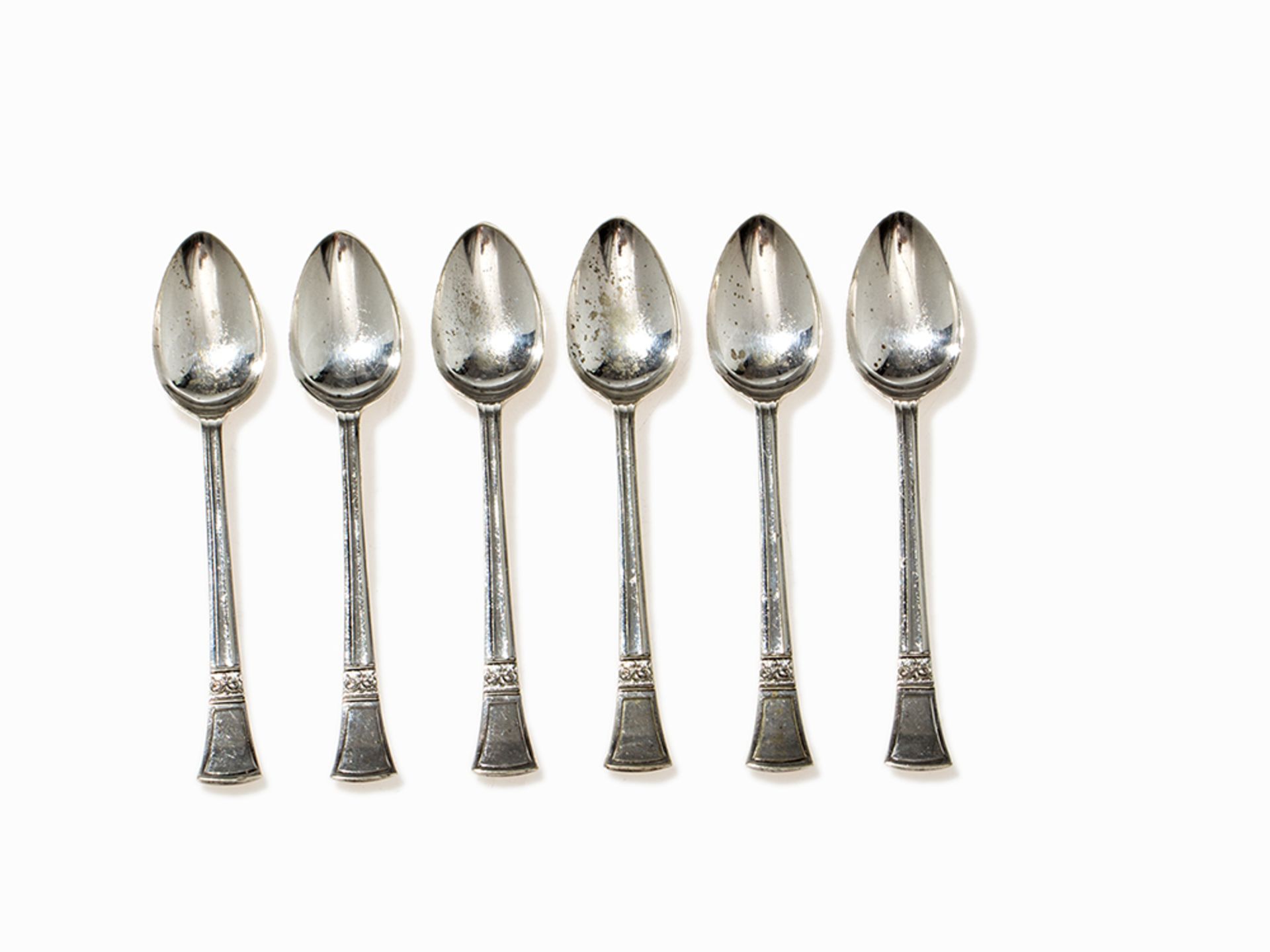 Set of 11 Silver Mocha Spoons, Netherlands, around 1960