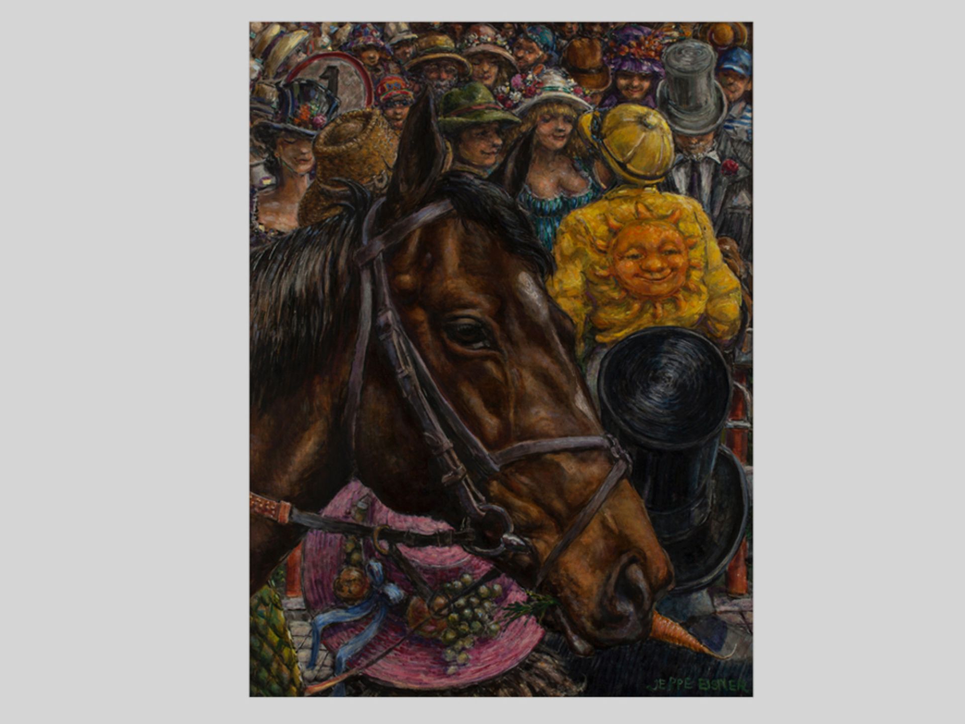 Oil on canvas Danish Derby by Jeppe Eisner, 2009 - Image 3 of 5