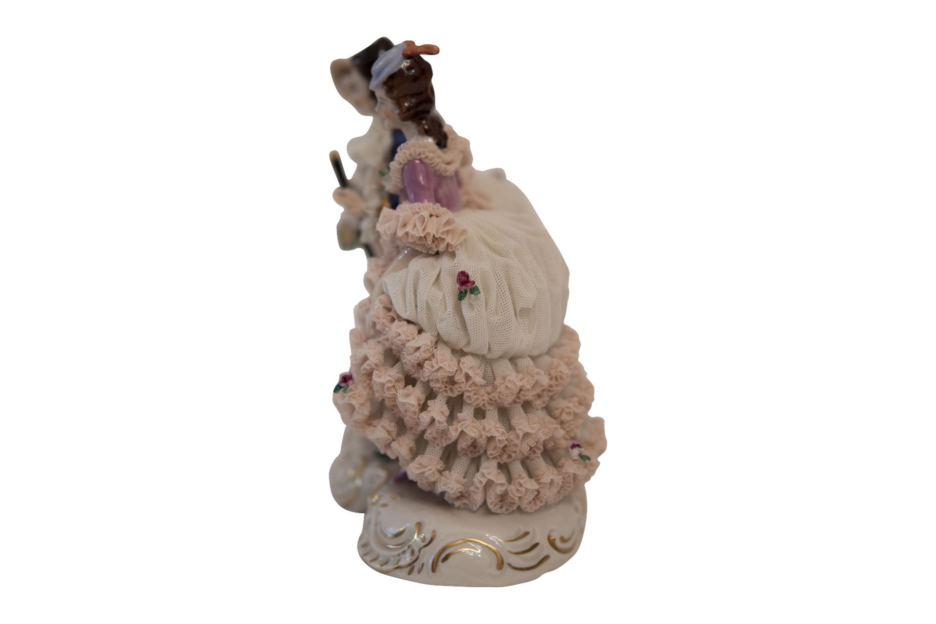 Porcelain figure Rococo - Image 3 of 6