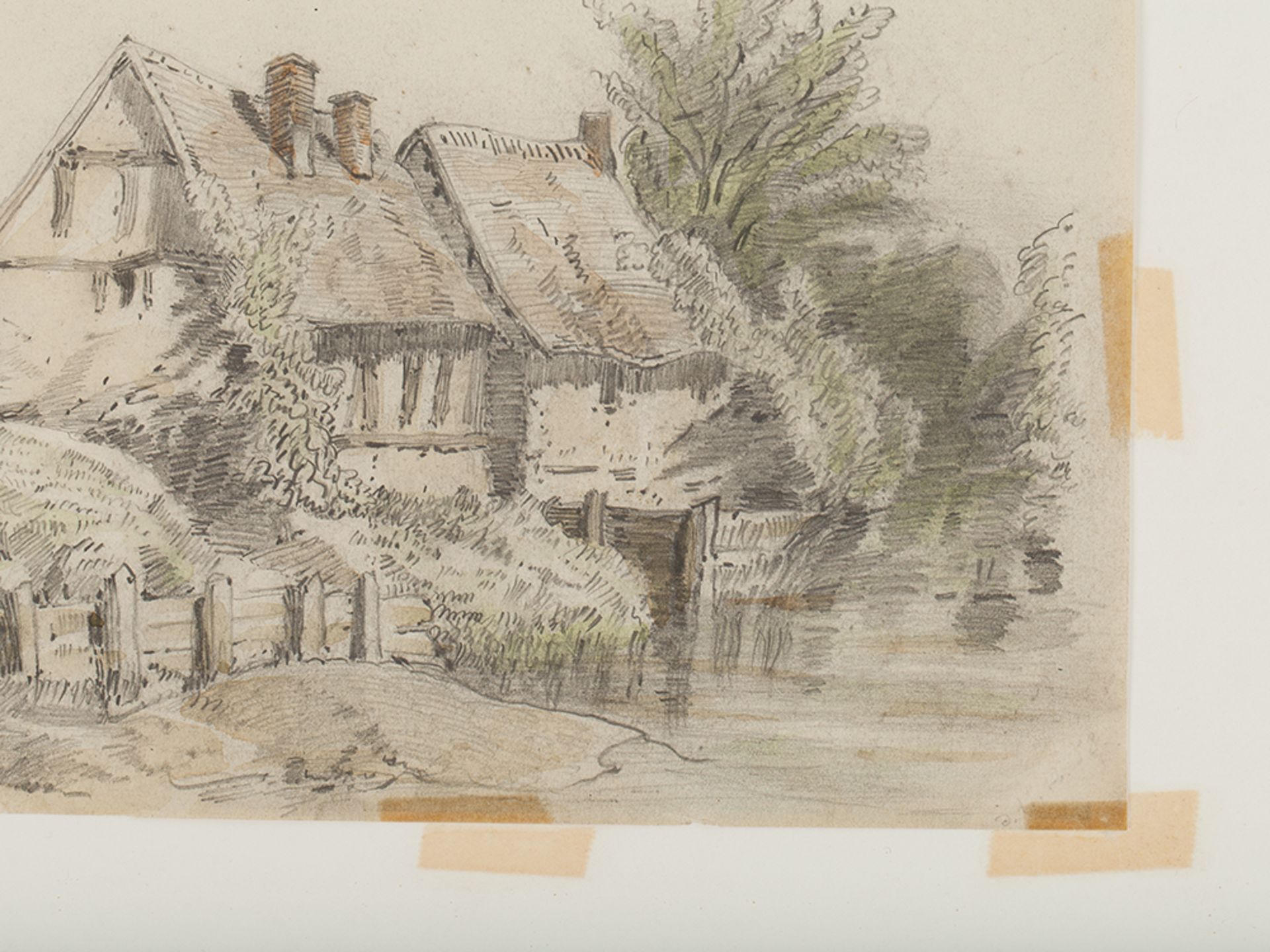 Drawing Homestead, attributed to A. Emil Kirchner, 1858  - Image 5 of 7