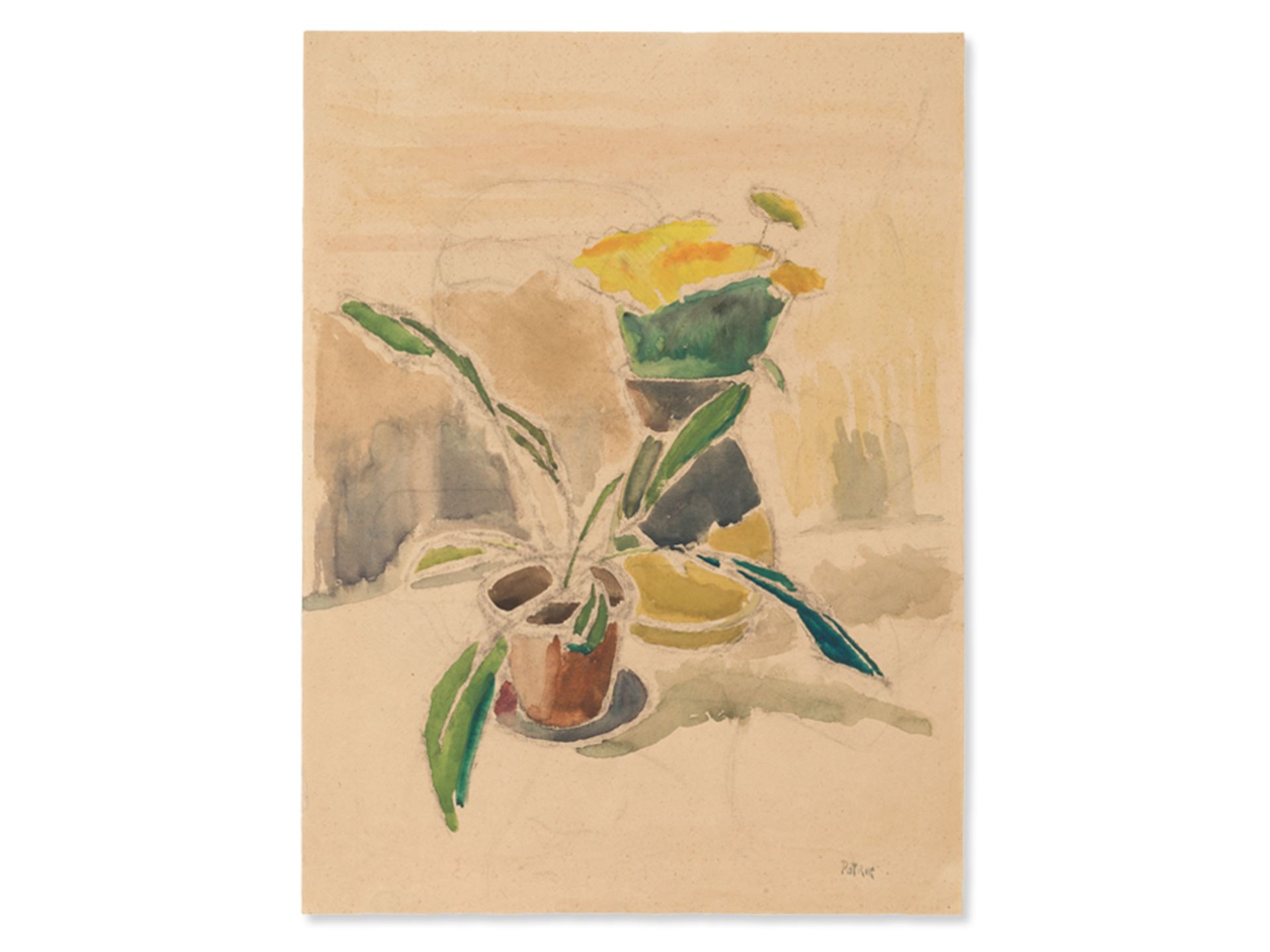 Rudolf Petrik, Still Life with Flowers, Mixed Media, c. 1950 - Image 2 of 9