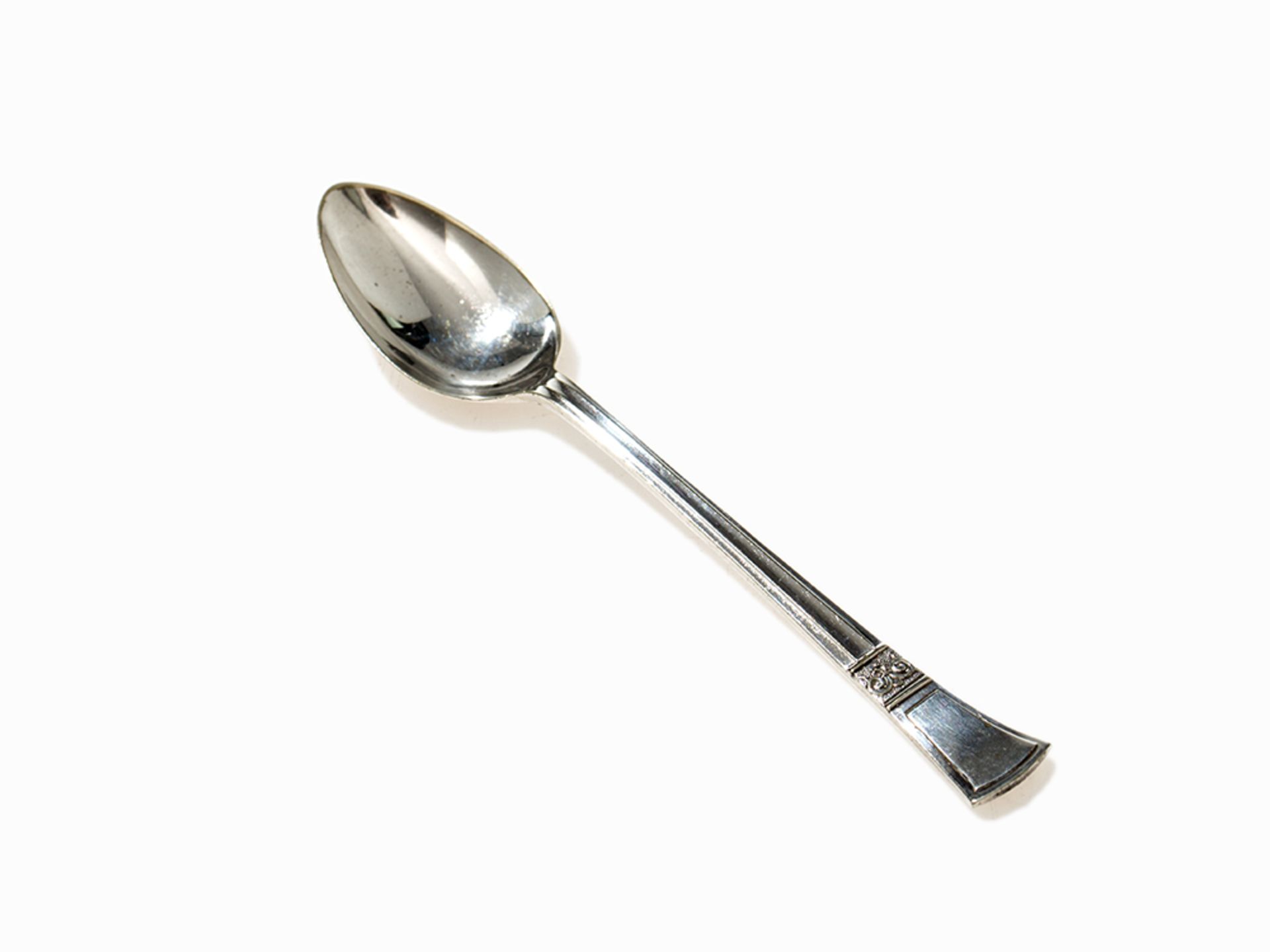 Set of 11 Silver Mocha Spoons, Netherlands, around 1960 - Image 2 of 7
