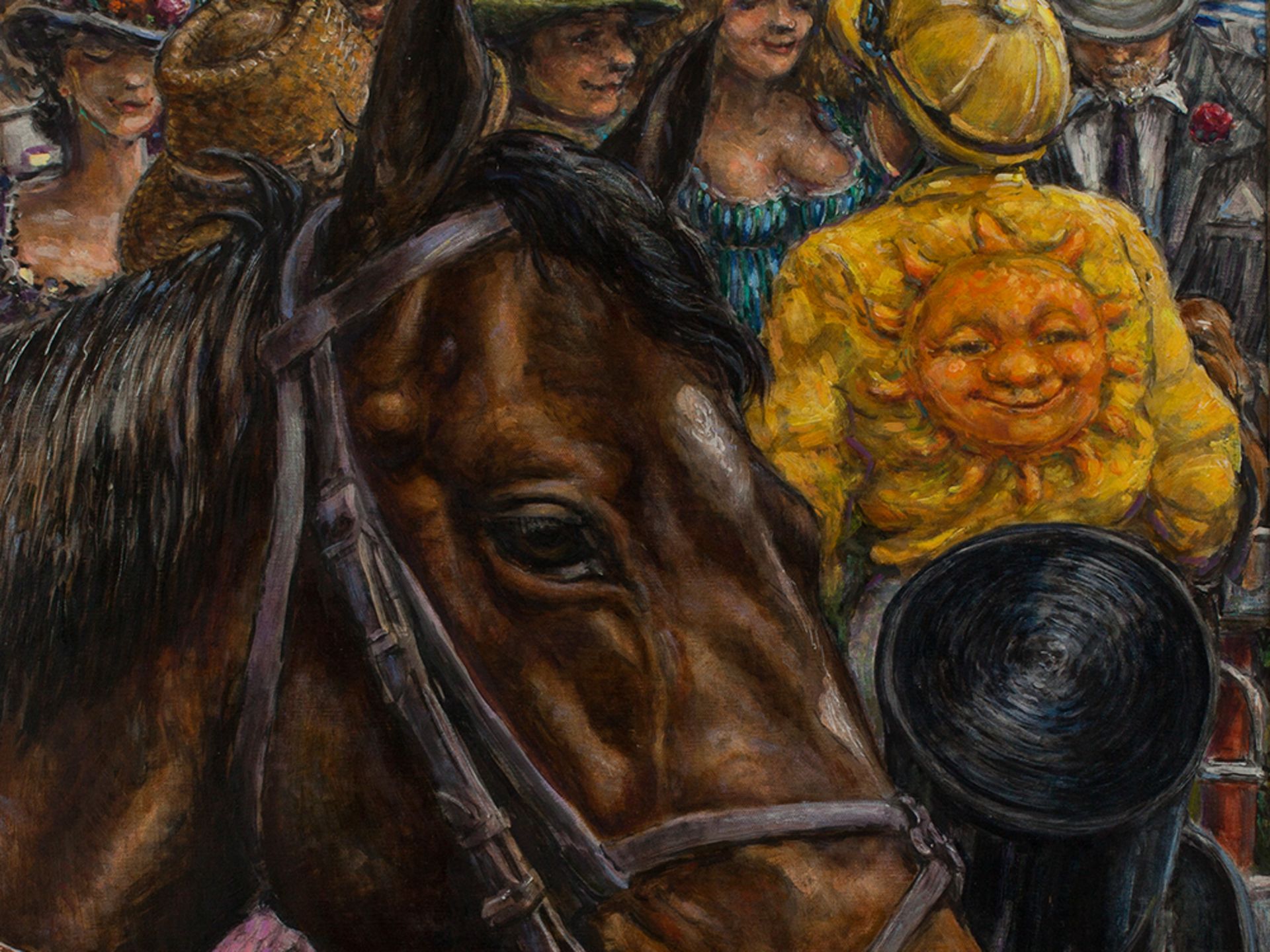 Oil on canvas Danish Derby by Jeppe Eisner, 2009