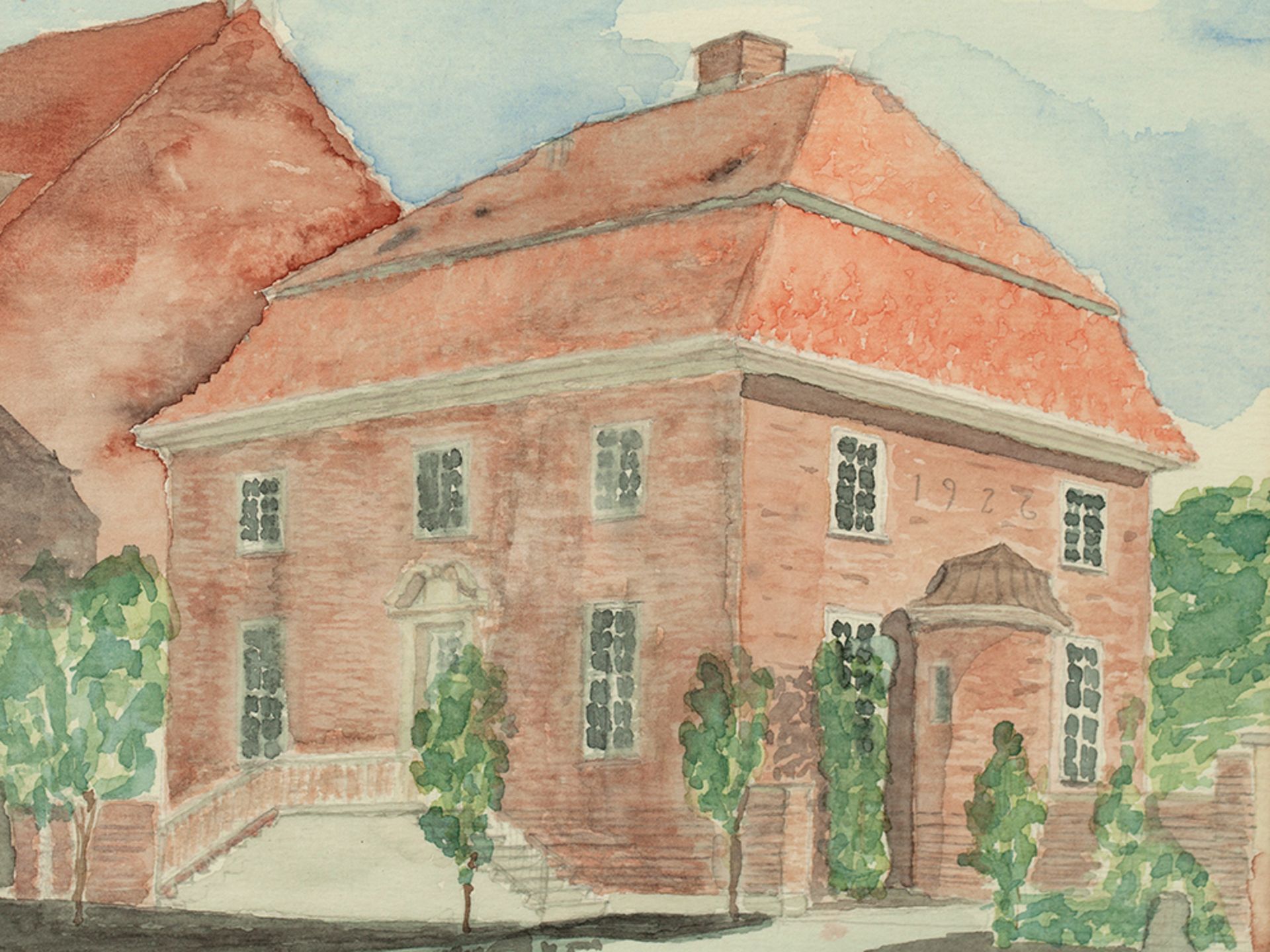 Two water colours of Danish Country Houses, 1993 - Image 7 of 8