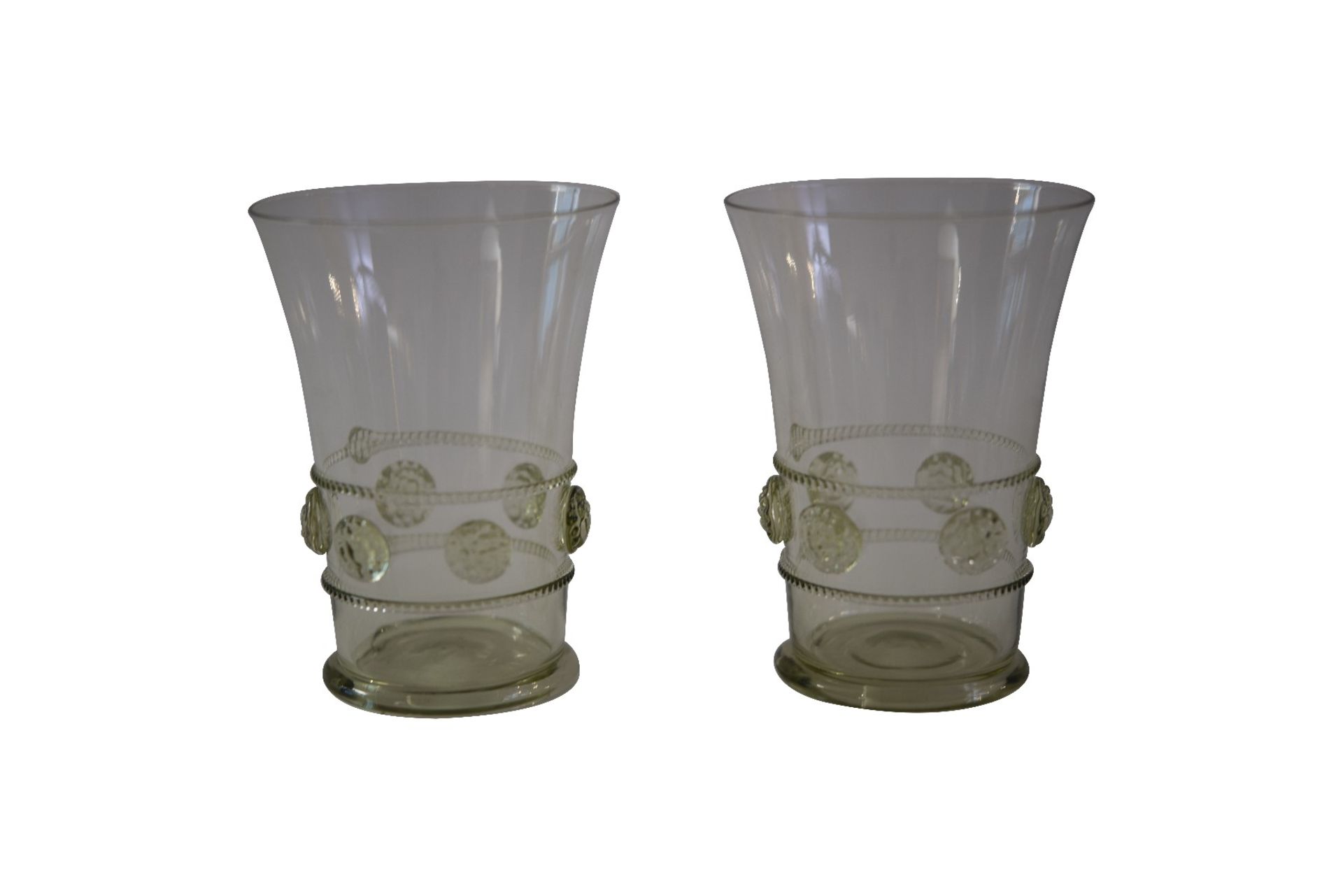 Two glasses Bon 16 fine glass, 18th century - Image 2 of 4