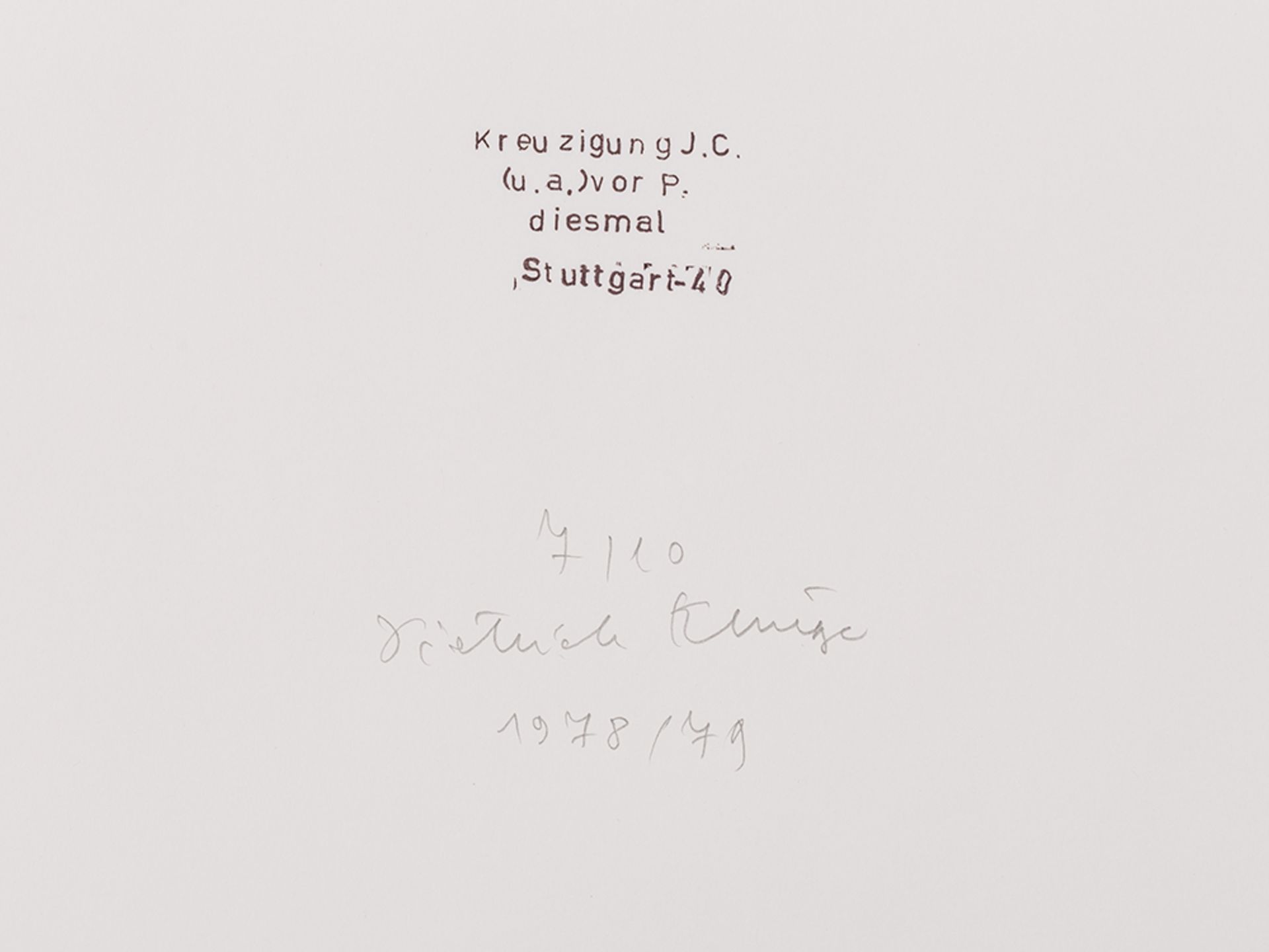 Dietrich Klinge, Kreuzigung, Cycle of 19 Etchings, 1978/79 - Image 28 of 30