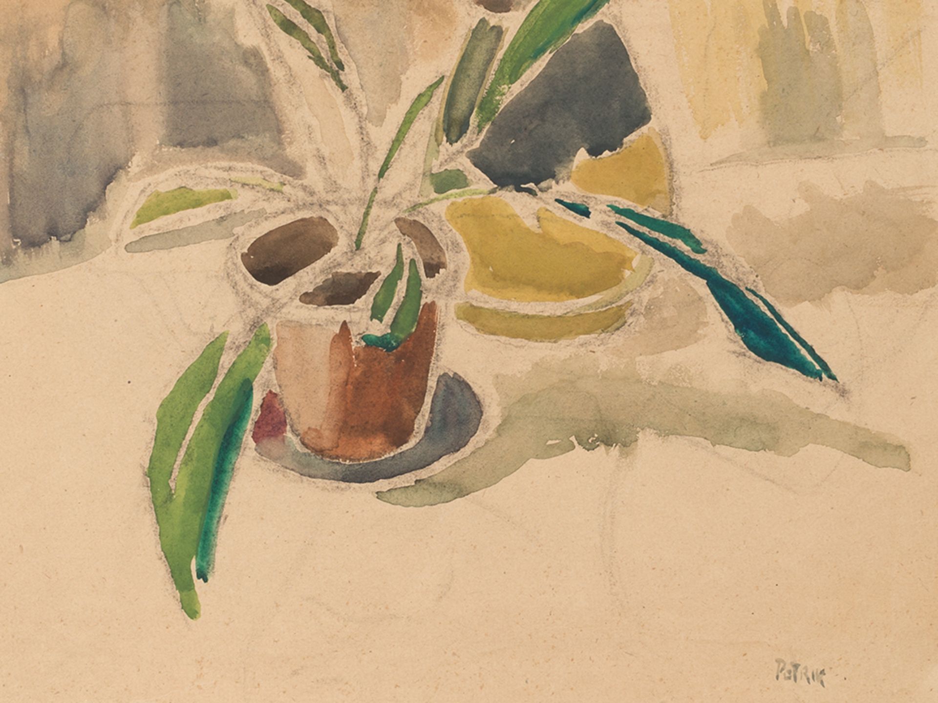 Rudolf Petrik, Still Life with Flowers, Mixed Media, c. 1950 - Image 5 of 9