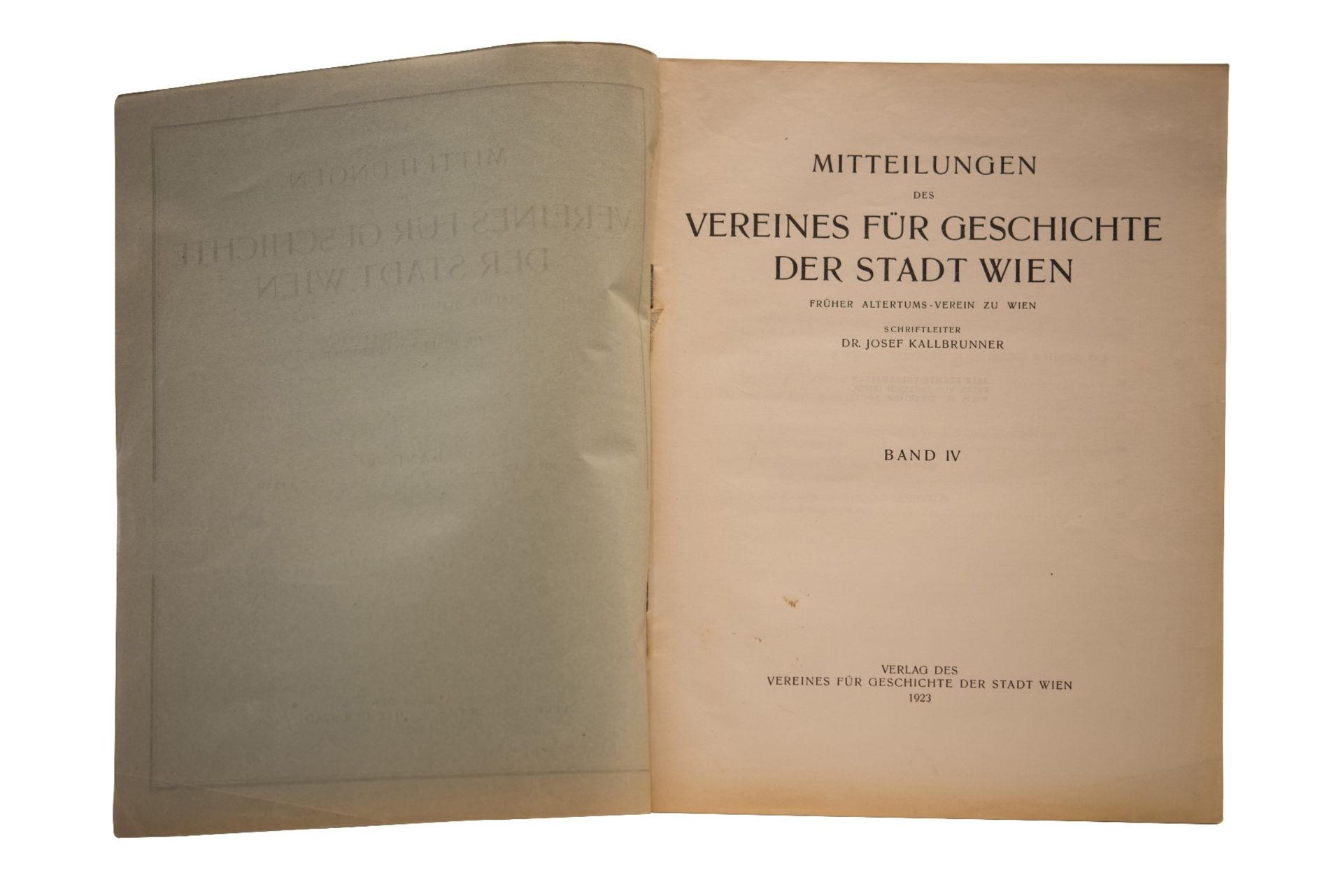 Communication of the Association for the History of Vienna around 1923 - Image 3 of 3