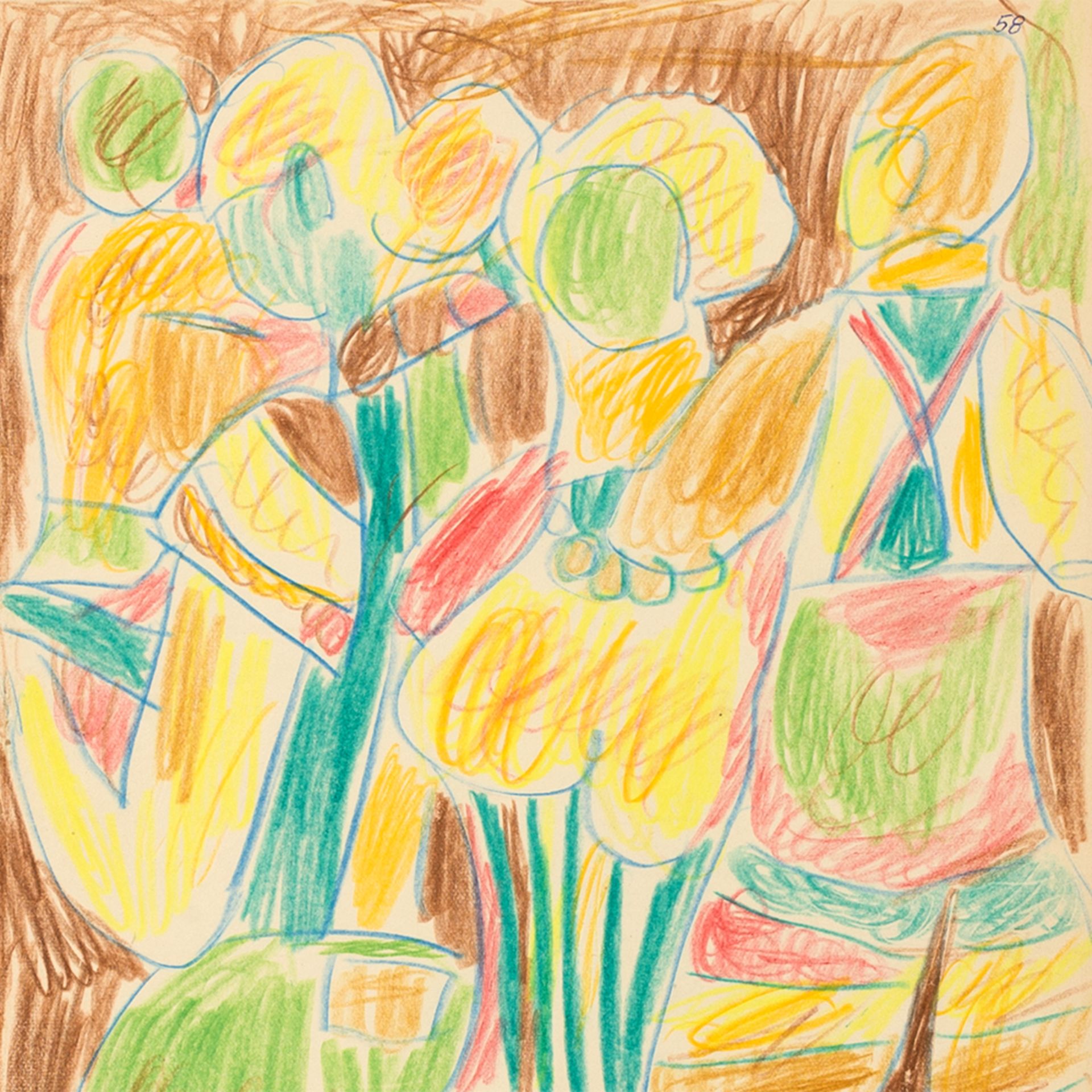 Miklos Németh, Drawing, Colorful Figures, Hungary, 2008 - Image 7 of 7