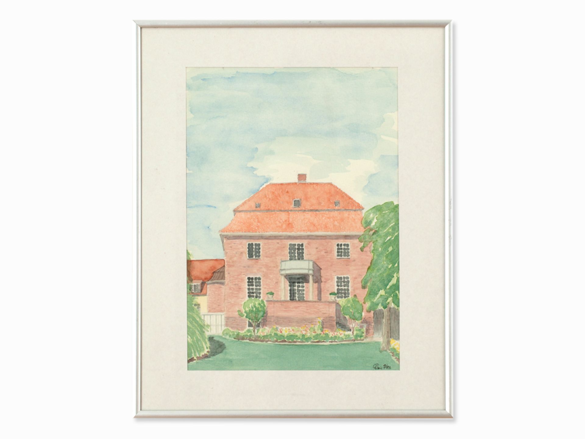 Two water colours of Danish Country Houses, 1993 - Image 2 of 8