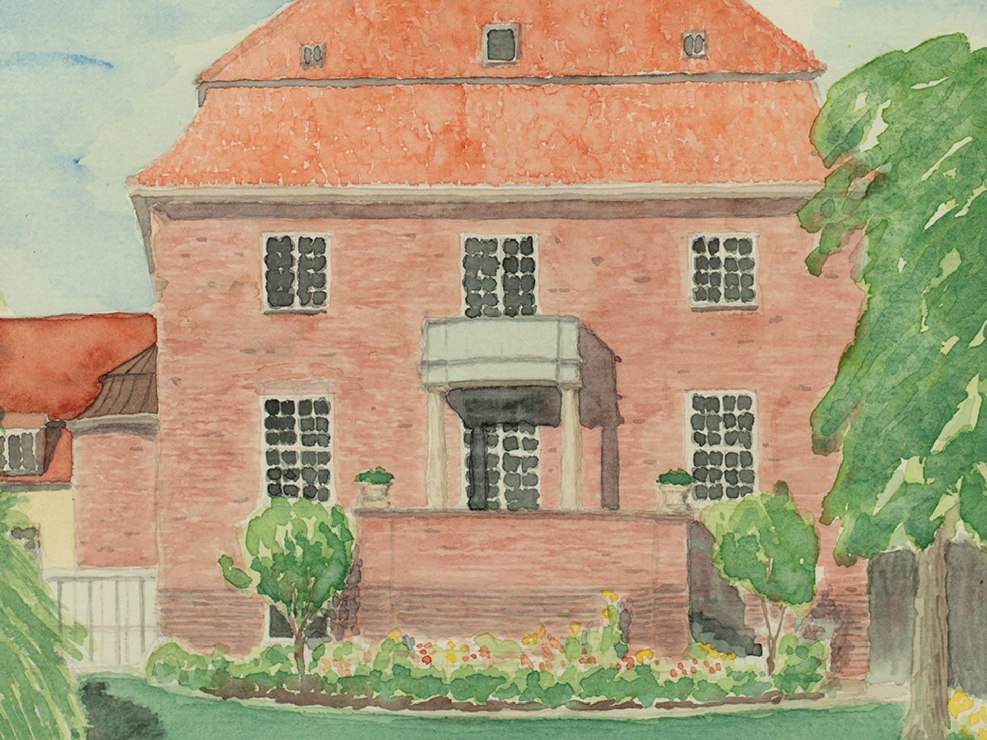 Two water colours of Danish Country Houses, 1993 - Image 4 of 8