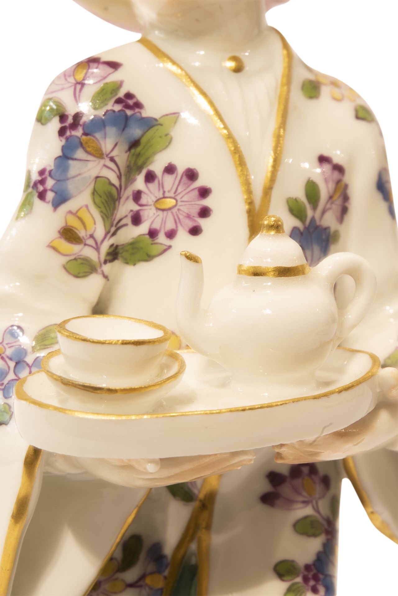 Chinese with tea tray, Meissen 1740 - Image 7 of 8